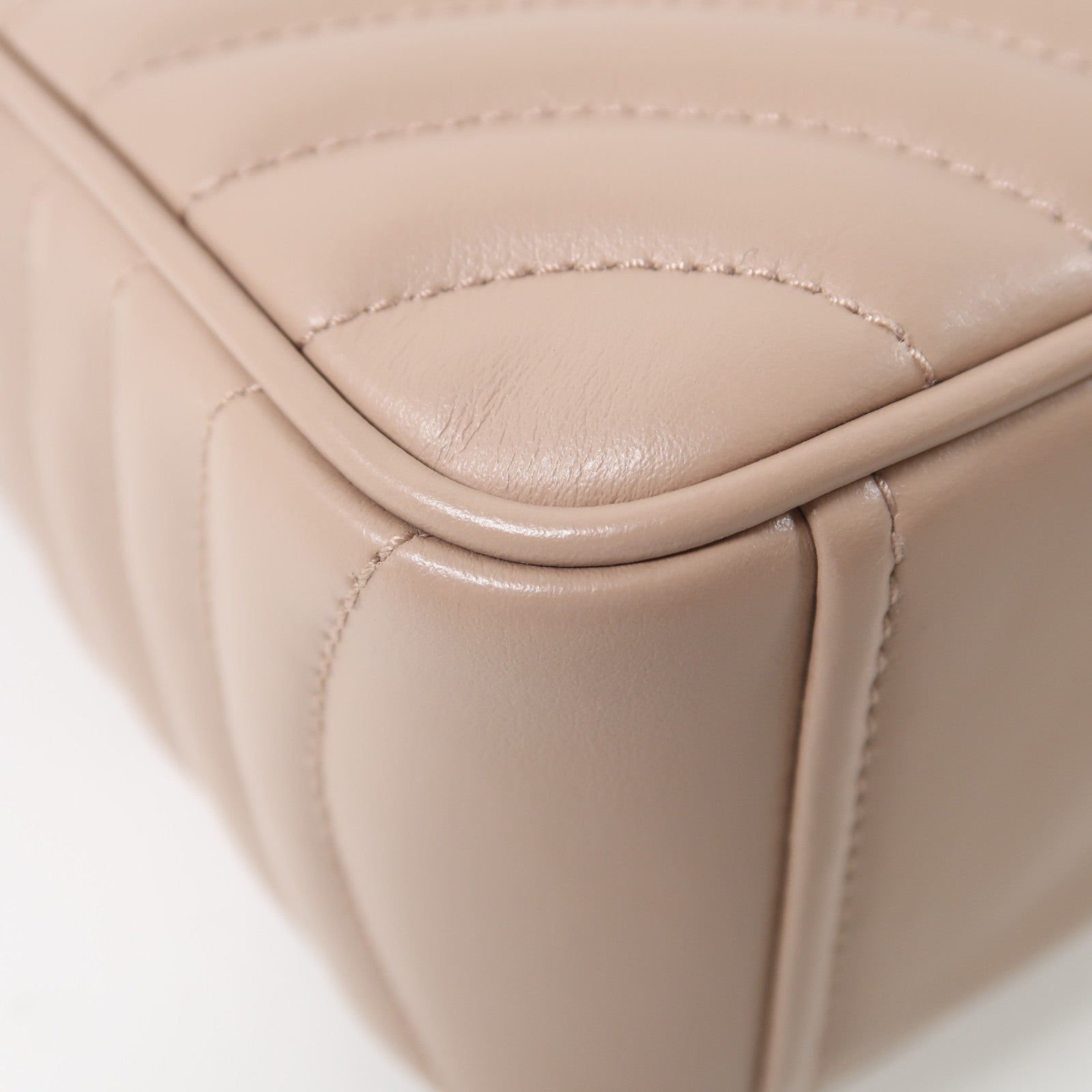 PRADA 牛皮皮革Shoulder Bag銀扣鏈帶肩背袋粉紅色
