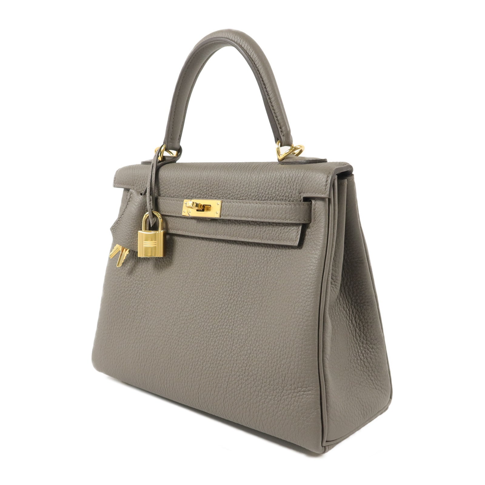 HERMES Togo皮革Kelly 25手挽肩背兩用袋Etain
