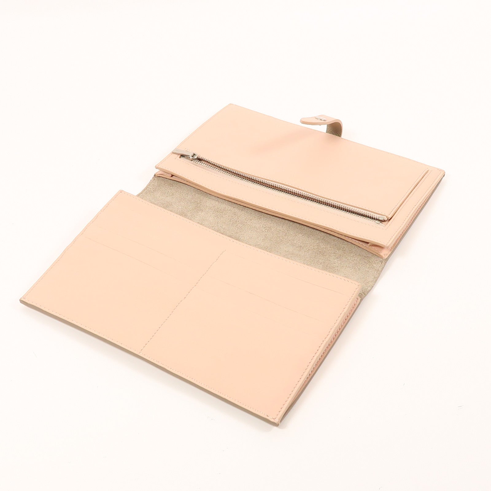 CELINE 牛皮皮革Long Wallet銀扣長錢包