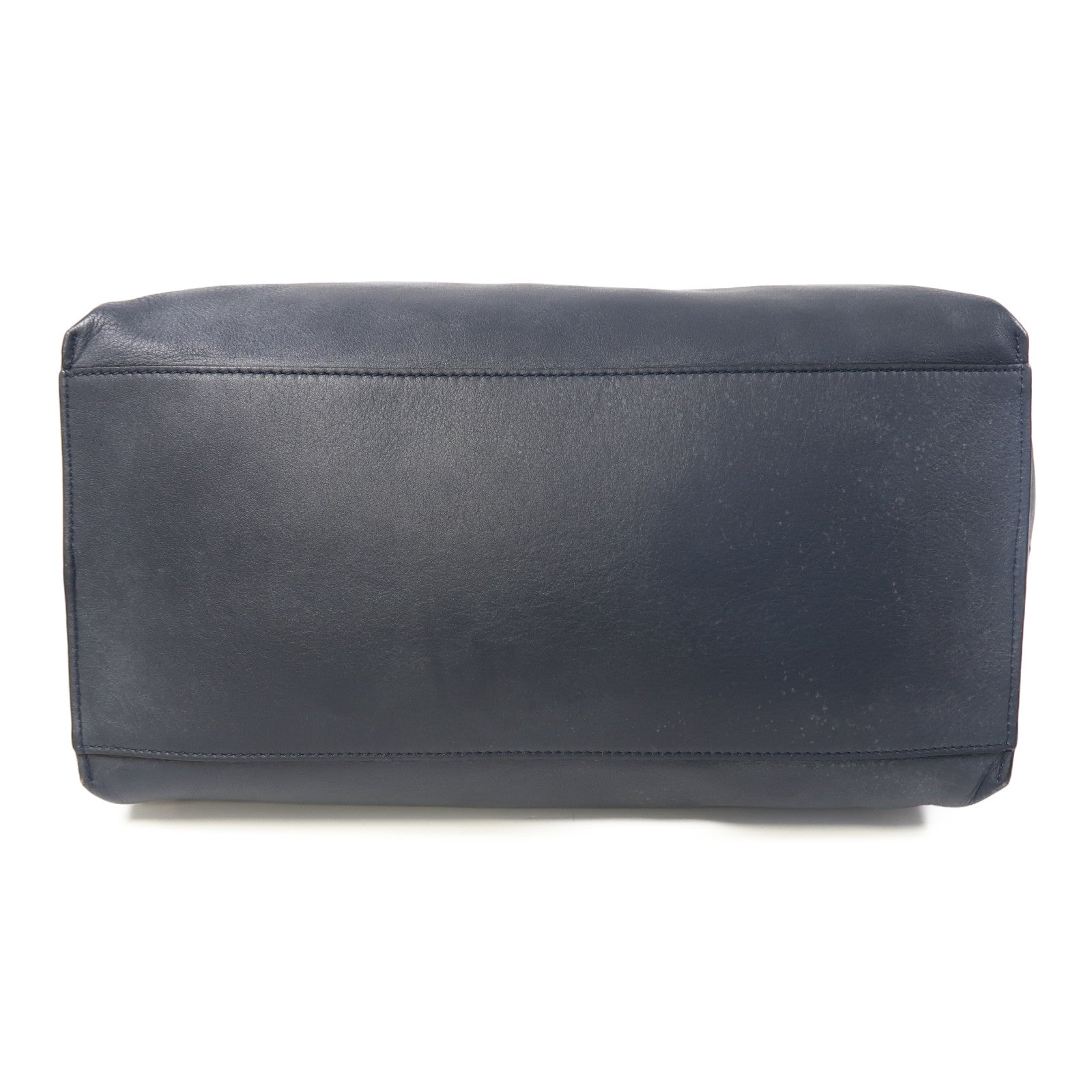 LOEWE 牛皮皮革Cubi Crossbody Bag銀扣肩背袋藍色