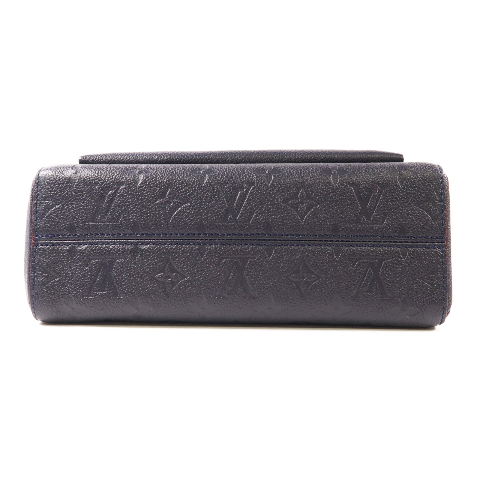 LOUIS VUITTON Monogram Empreinte Vavin PM金扣肩背袋深藍色