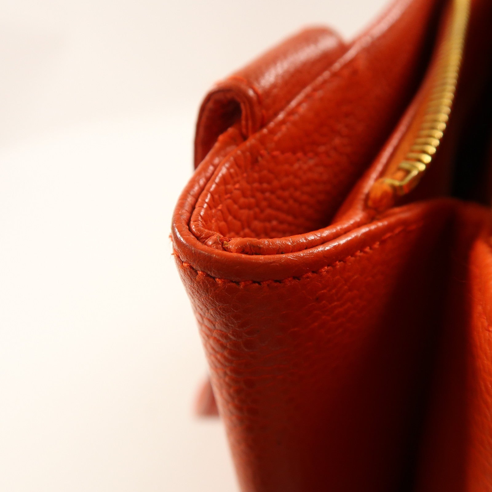 CHANEL (PRICE DOWN) CC GHW Shoulder Bag Calfskin Leather Orange