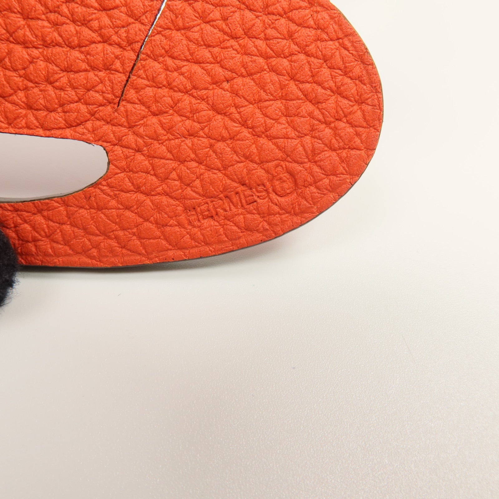 HERMES Clemence皮革Petit H Charm掛飾Capucine