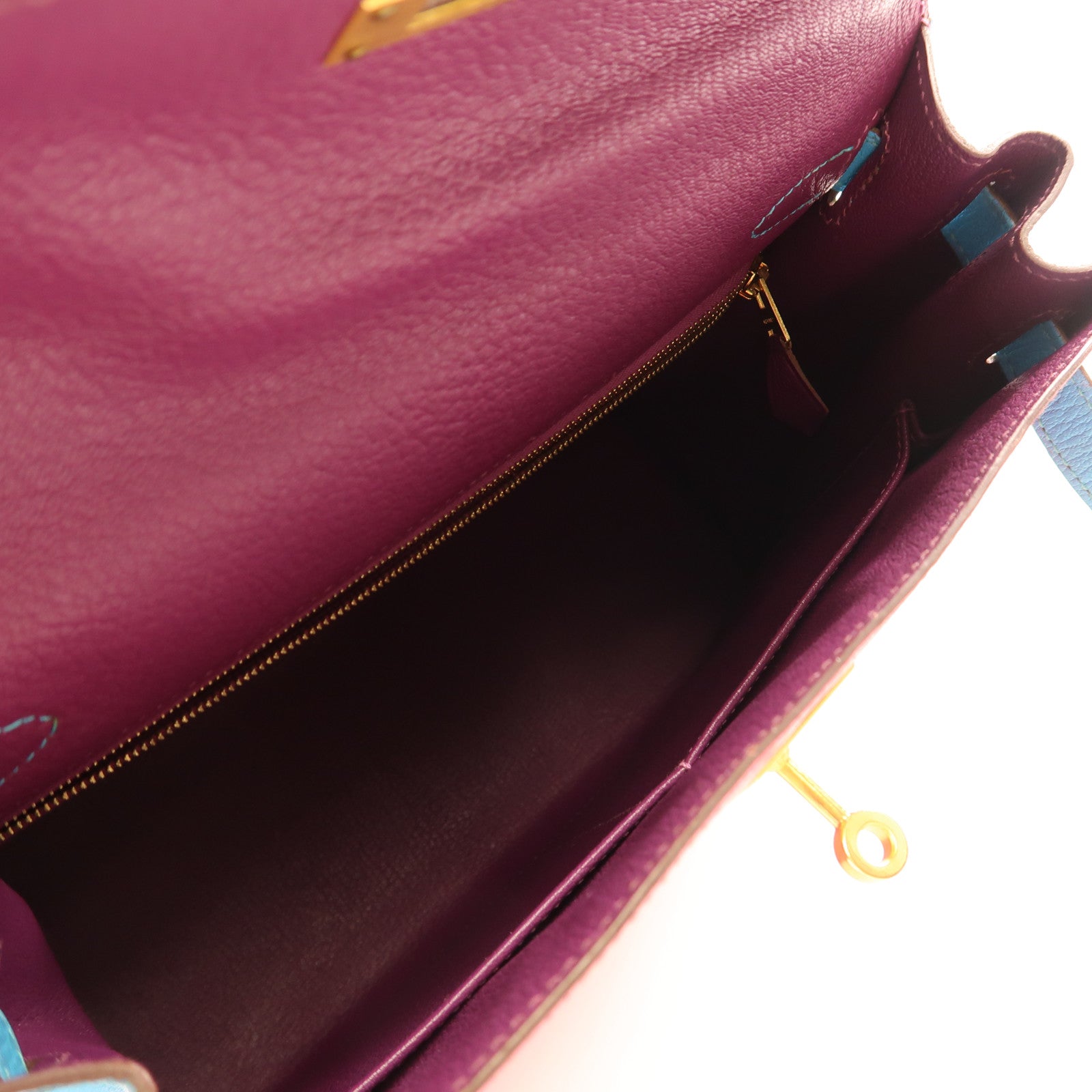 HERMES 【激減優惠】Chevre皮革Kelly 28金扣手挽肩背兩用袋