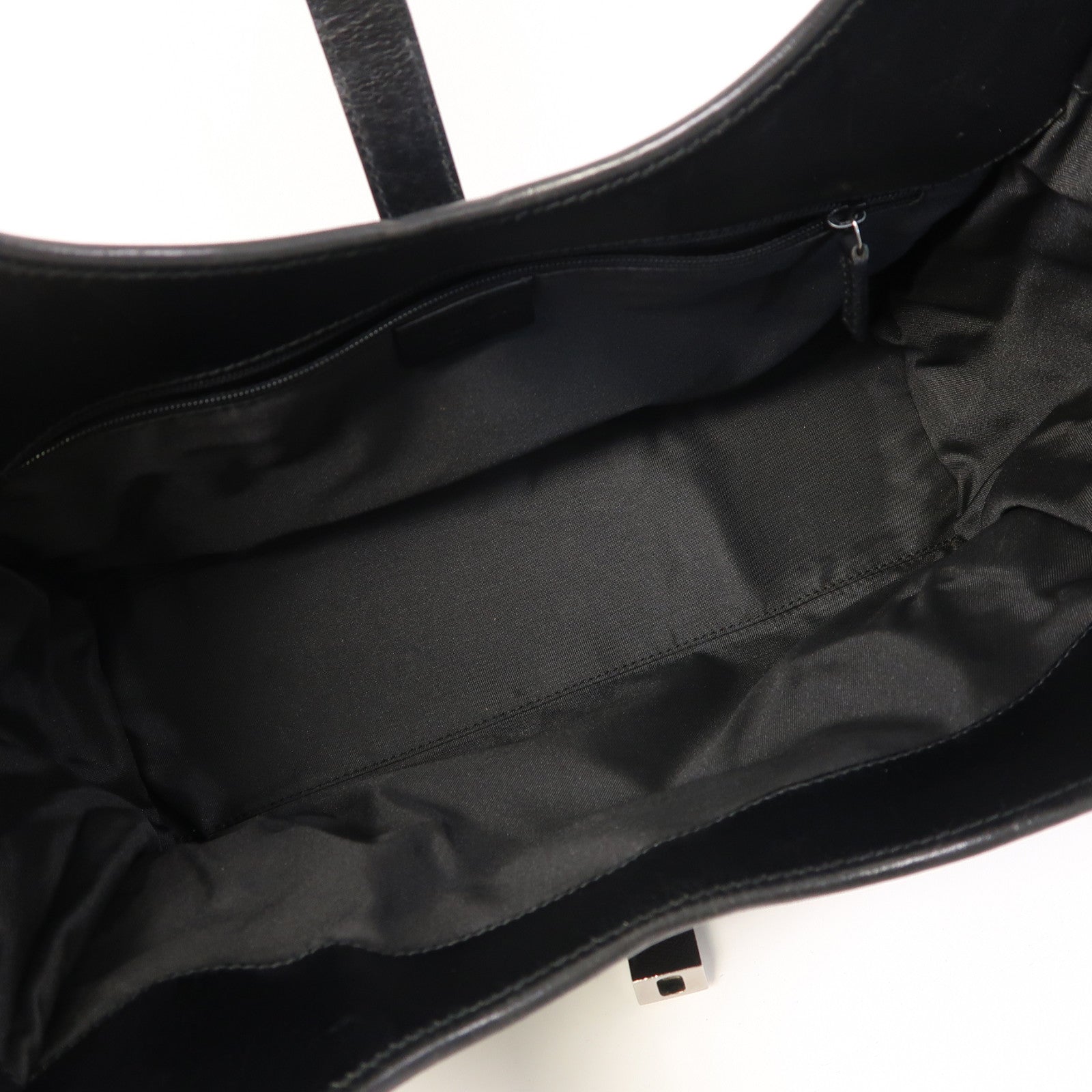 GUCCI 【激減優惠】帆布Jackie銀扣肩背袋黑色