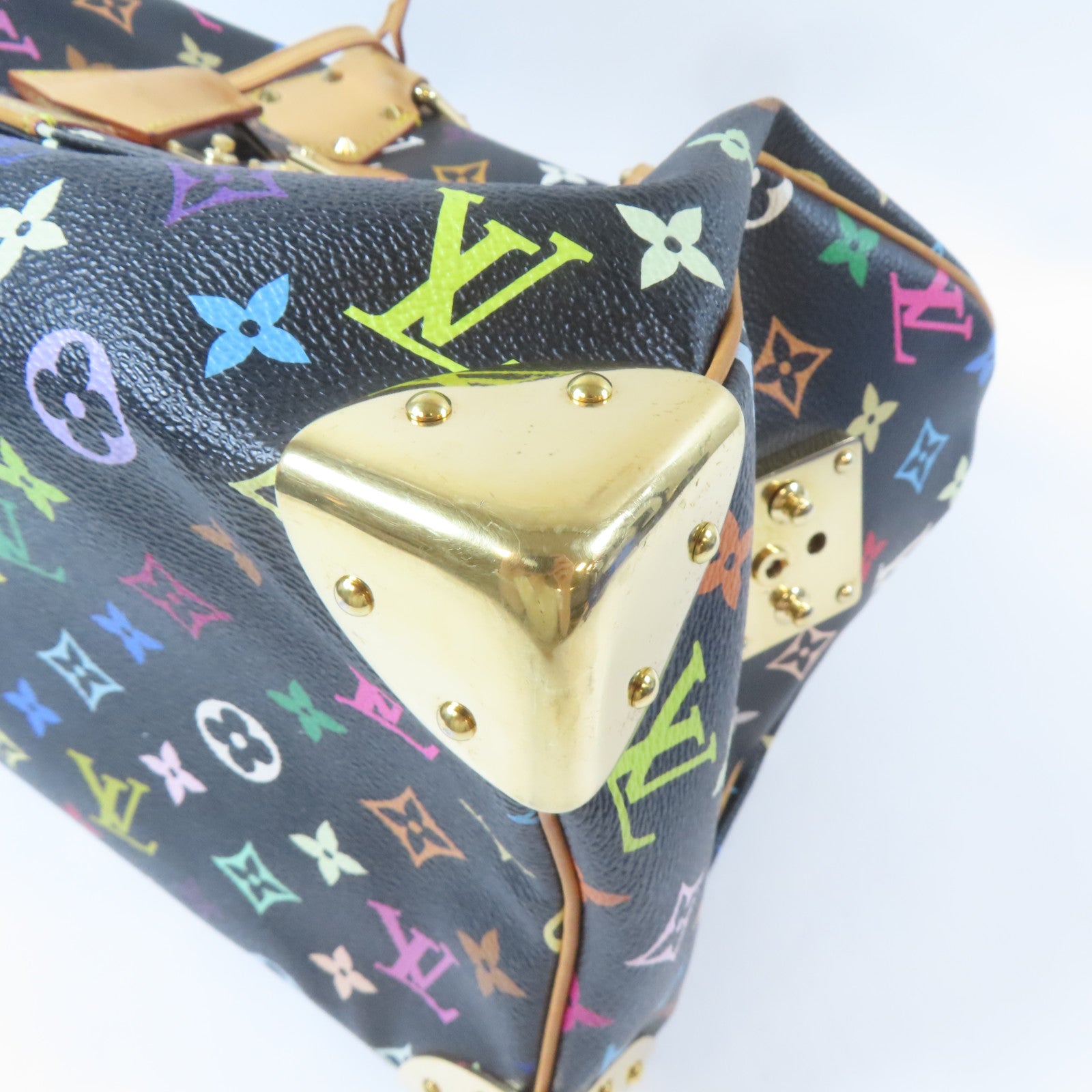 LOUIS VUITTON Monogram Multicolore Speedy 30金扣手挽袋黑色