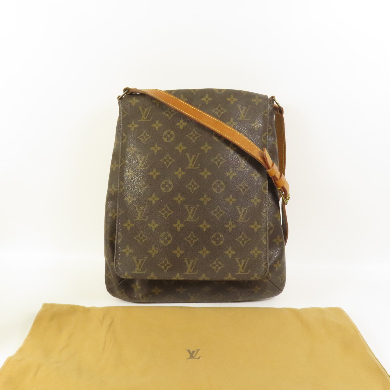 LOUIS VUITTON Monogram Musette金扣肩背袋