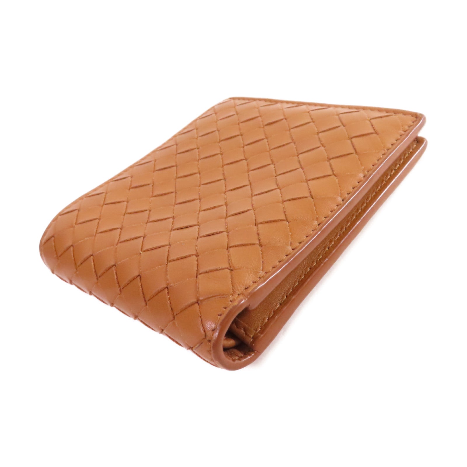 BOTTEGA VENETA 織紋皮革Short Wallet短錢包啡色