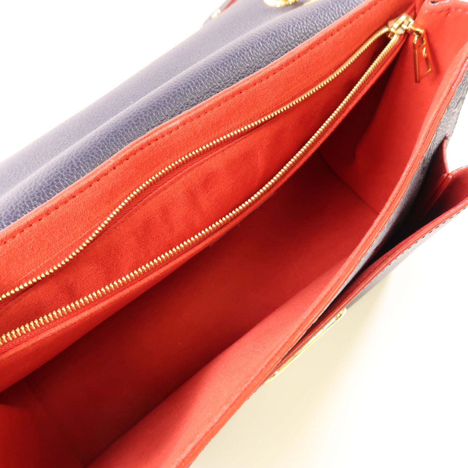 LOUIS VUITTON Monogram Empreinte Vavin PM金扣肩背袋深藍色