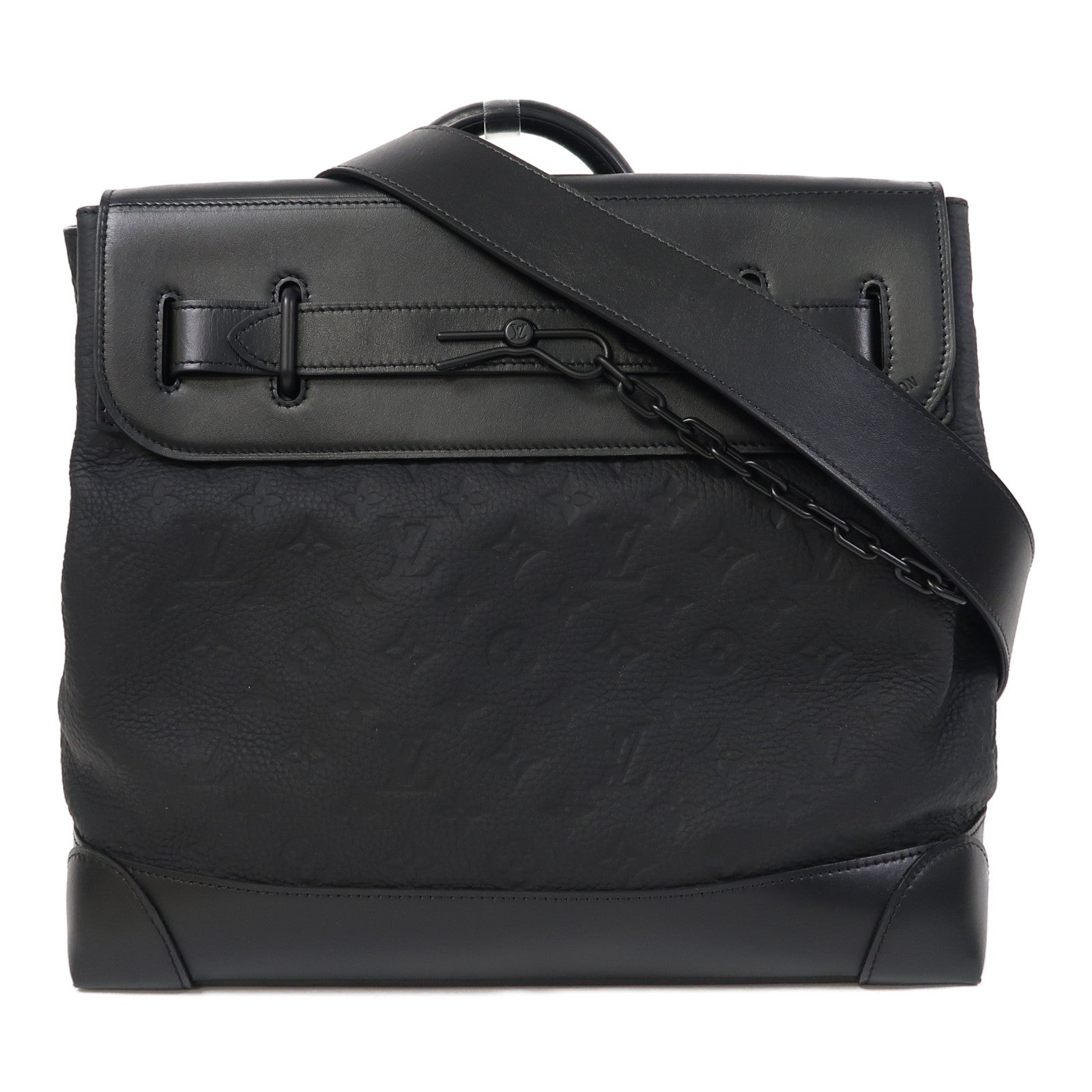 LOUIS VUITTON 【激減優惠】Taurillon Monogram Steamer PM手挽肩背兩用袋黑色