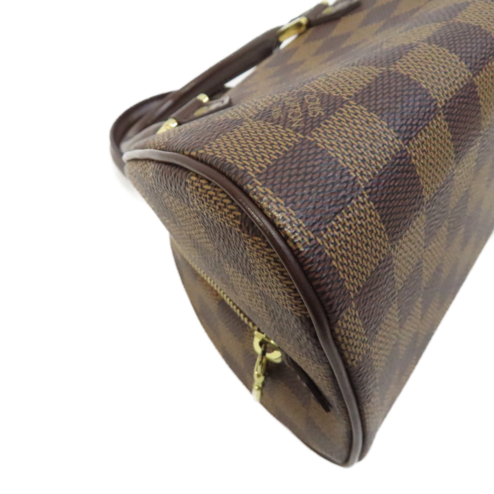 LOUIS VUITTON Damier Rivera Mini金扣手挽袋啡色