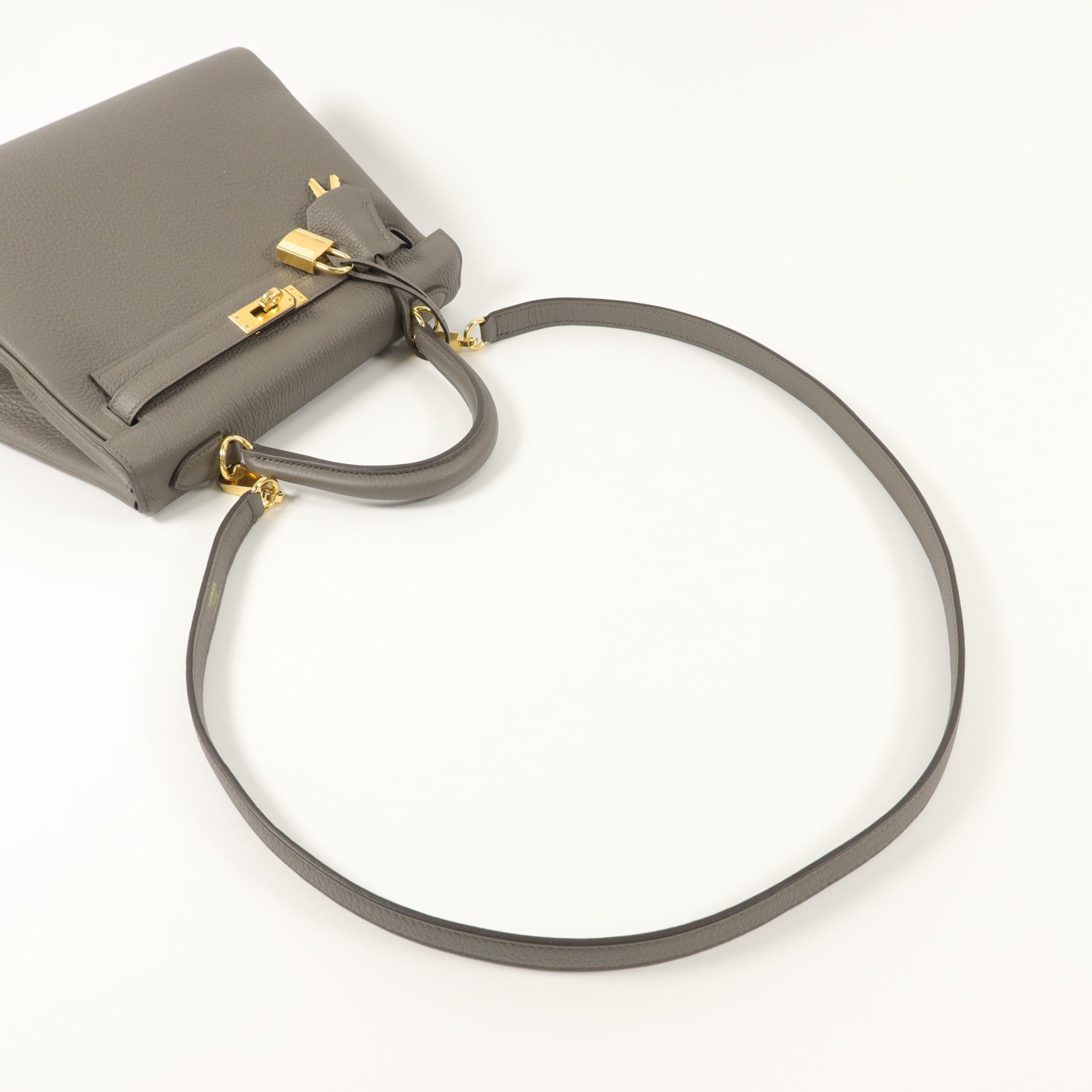 HERMES Togo皮革Kelly 25手挽肩背兩用袋Etain
