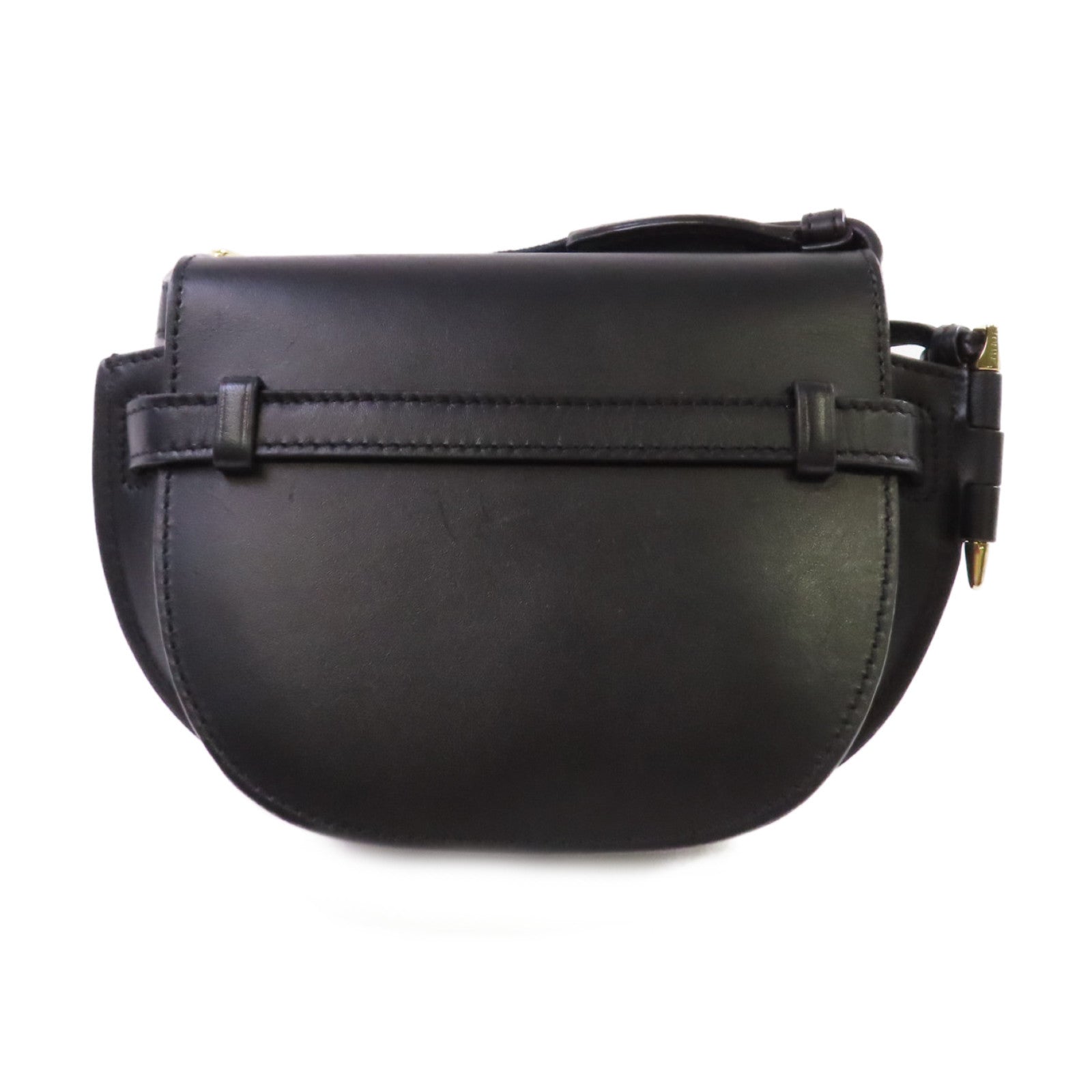 LOEWE 【激減優惠】牛皮皮革Mini Gate Shoulder Bag銀扣肩背袋黑色
