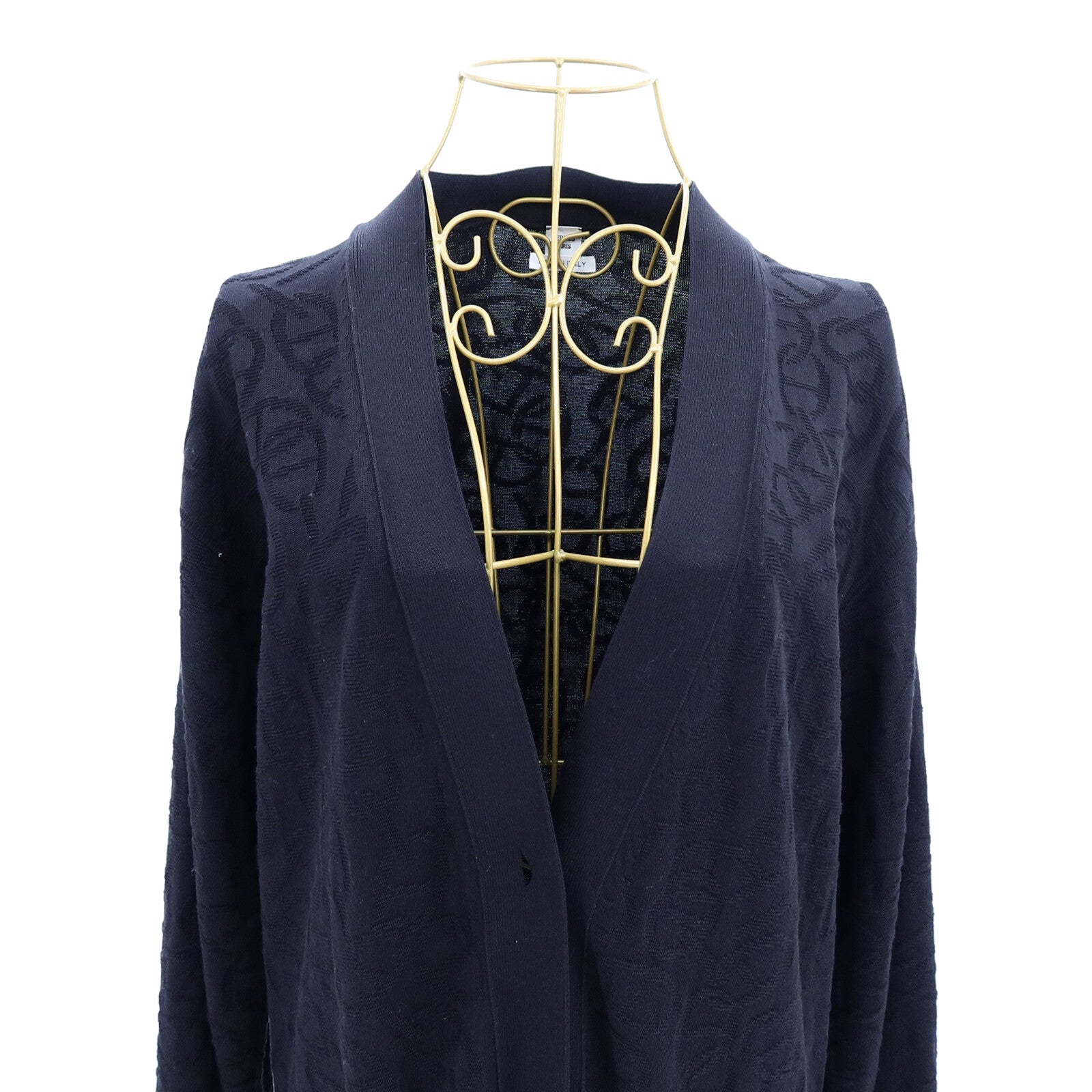 HERMES Silk/Cotton Naoussa Chaine D'ancre Long Cardigan針織
