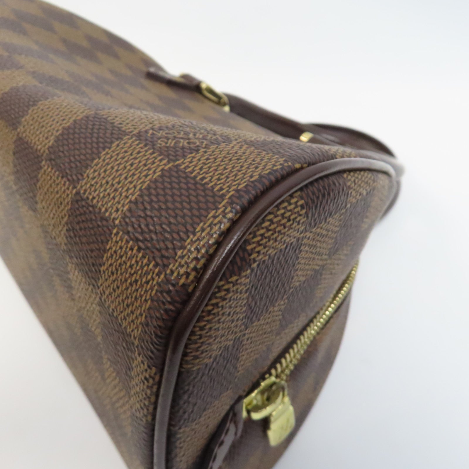 LOUIS VUITTON Damier Rivera Mini金扣手挽袋啡色