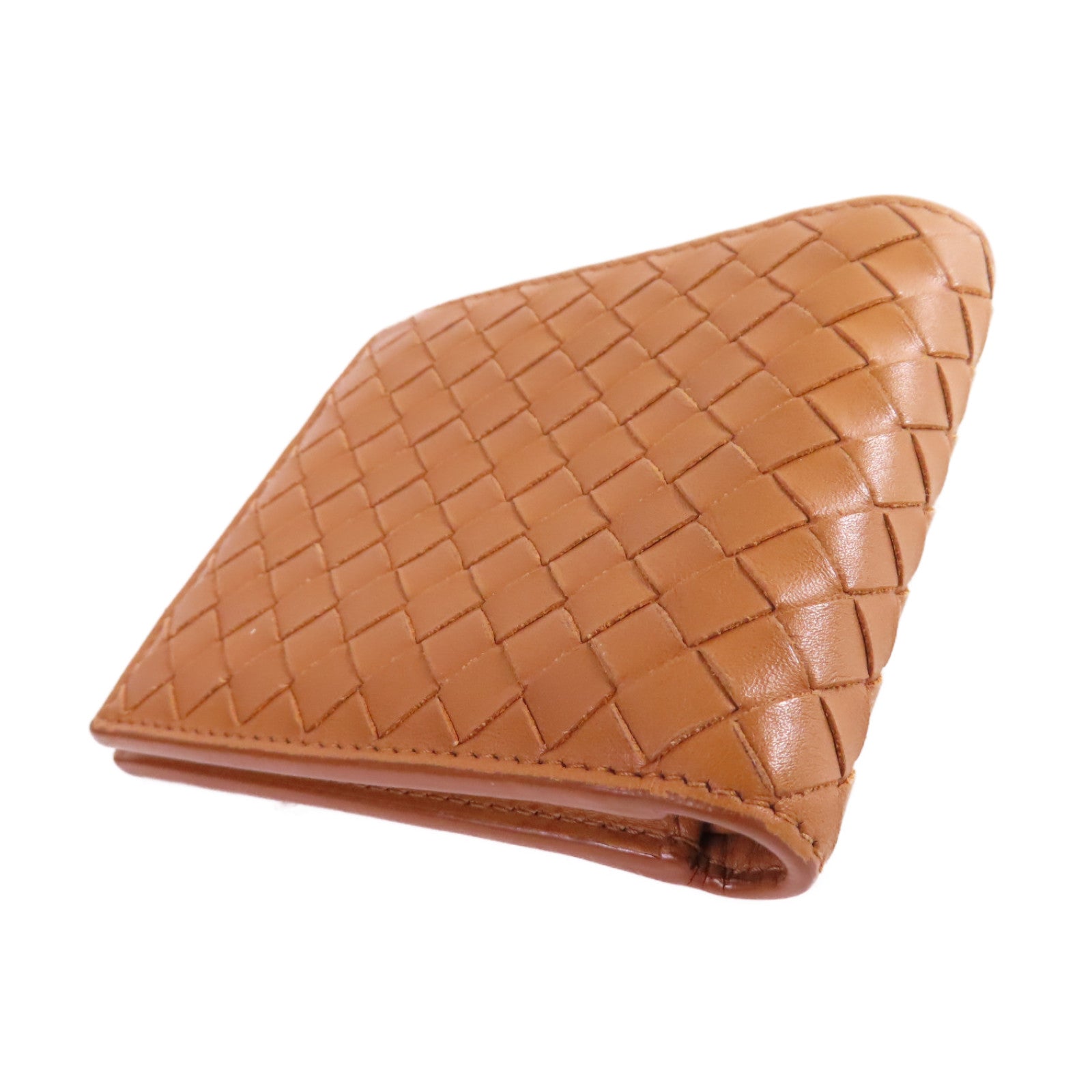 BOTTEGA VENETA 織紋皮革Short Wallet短錢包啡色