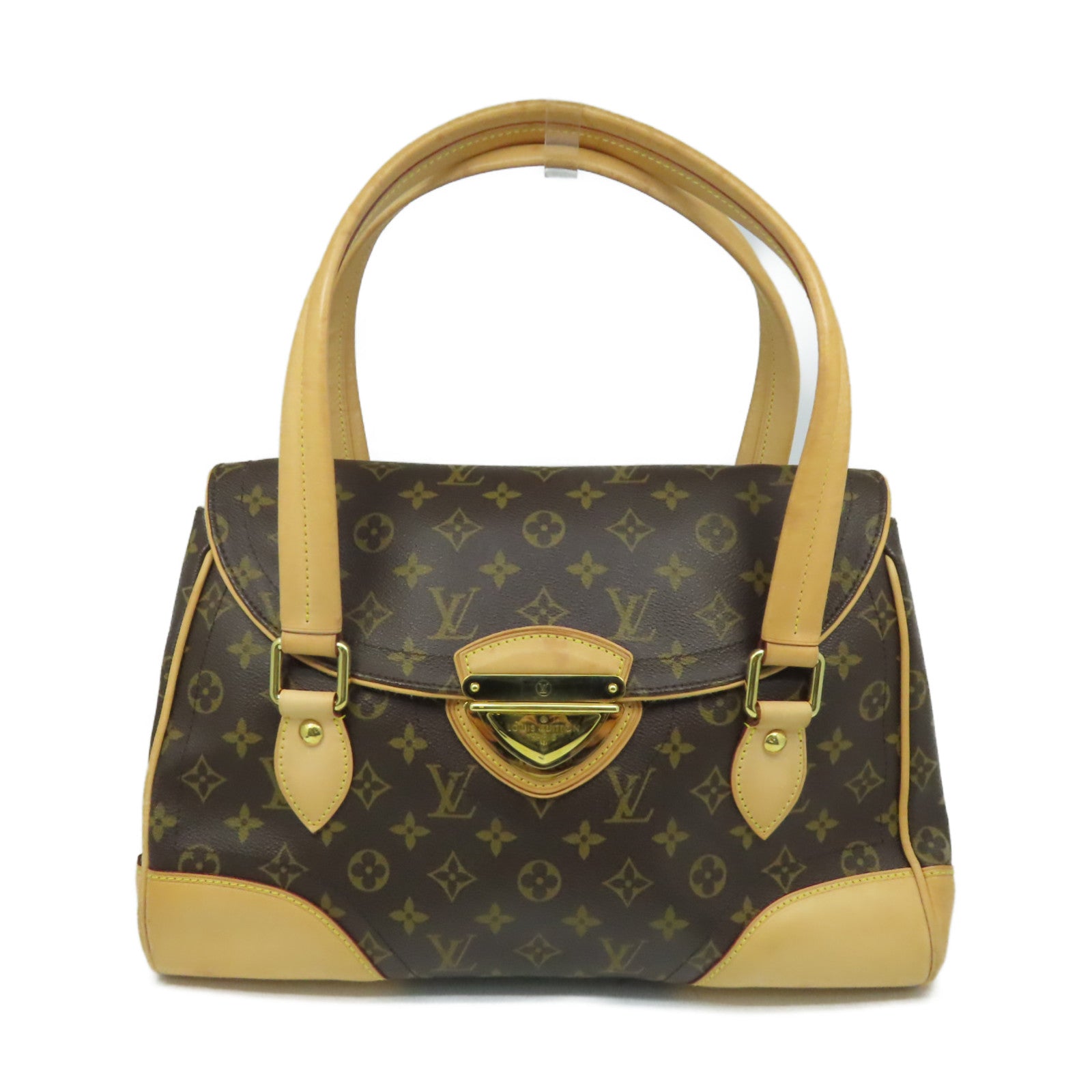 LOUIS VUITTON 【激減優惠】Monogram Beverly MM Shoulder Bag金扣肩背袋啡色