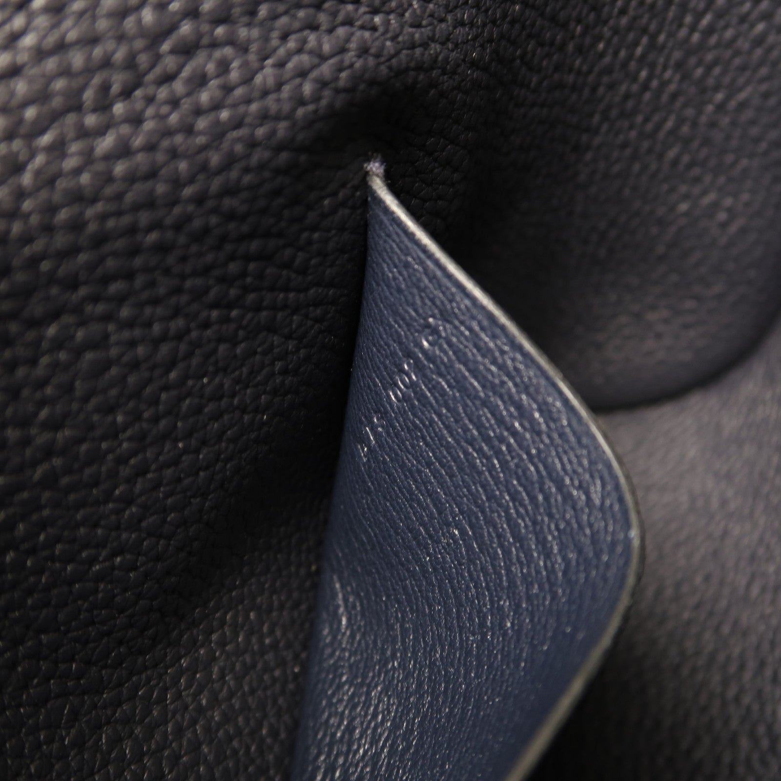 HERMES Clemence皮革Videpoches銀扣肩背袋2Z Bleu Nuit深夜藍