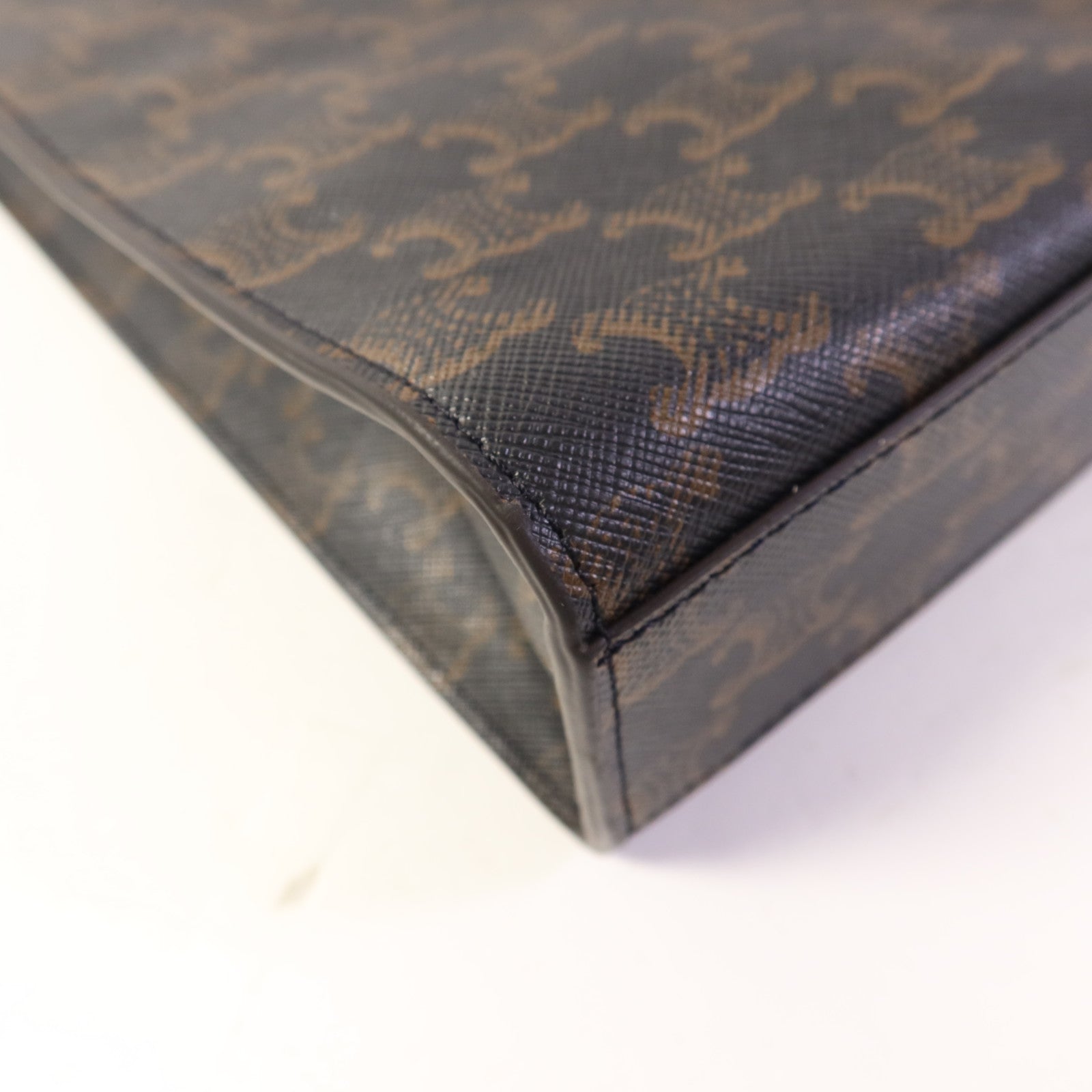 CELINE 塗層帆布Triomphe Cabas Tote Bag金扣手挽肩背兩用袋