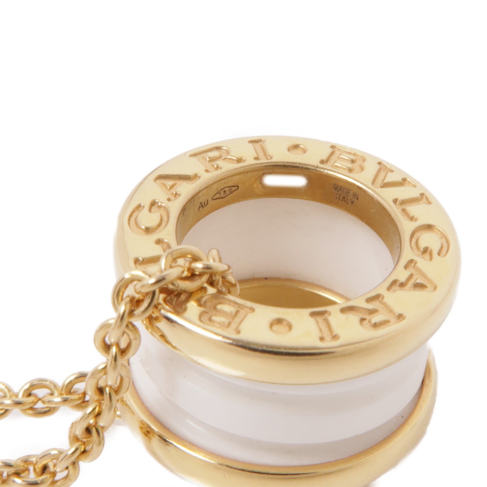 BVLGARI 【激減優惠】18K黃金/陶瓷B-Zero1 Necklace項鍊