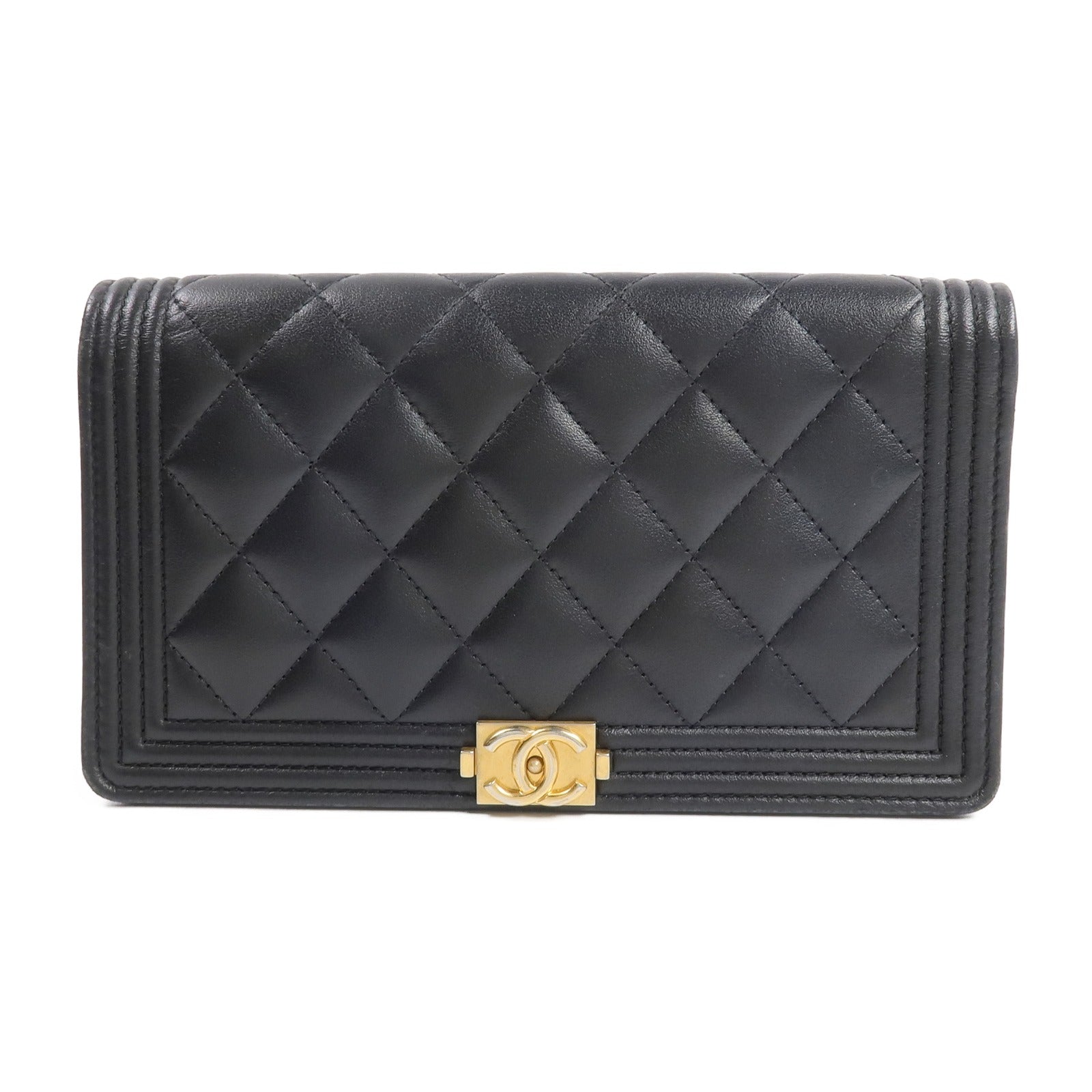 CHANEL 牛皮皮革Boy Chanel Wallet長錢包