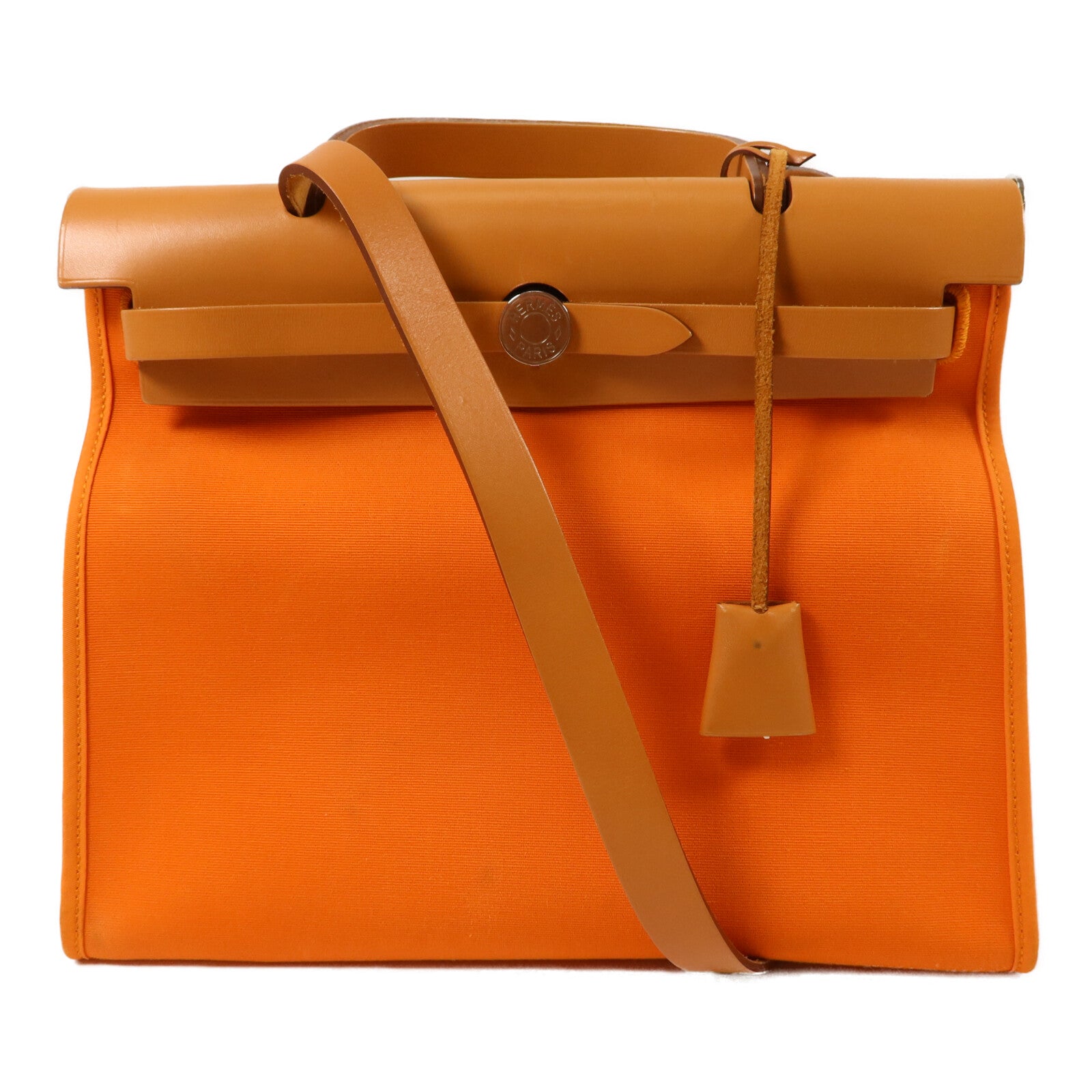HERMES 帆布Herbag PM手挽肩背兩用袋Orange