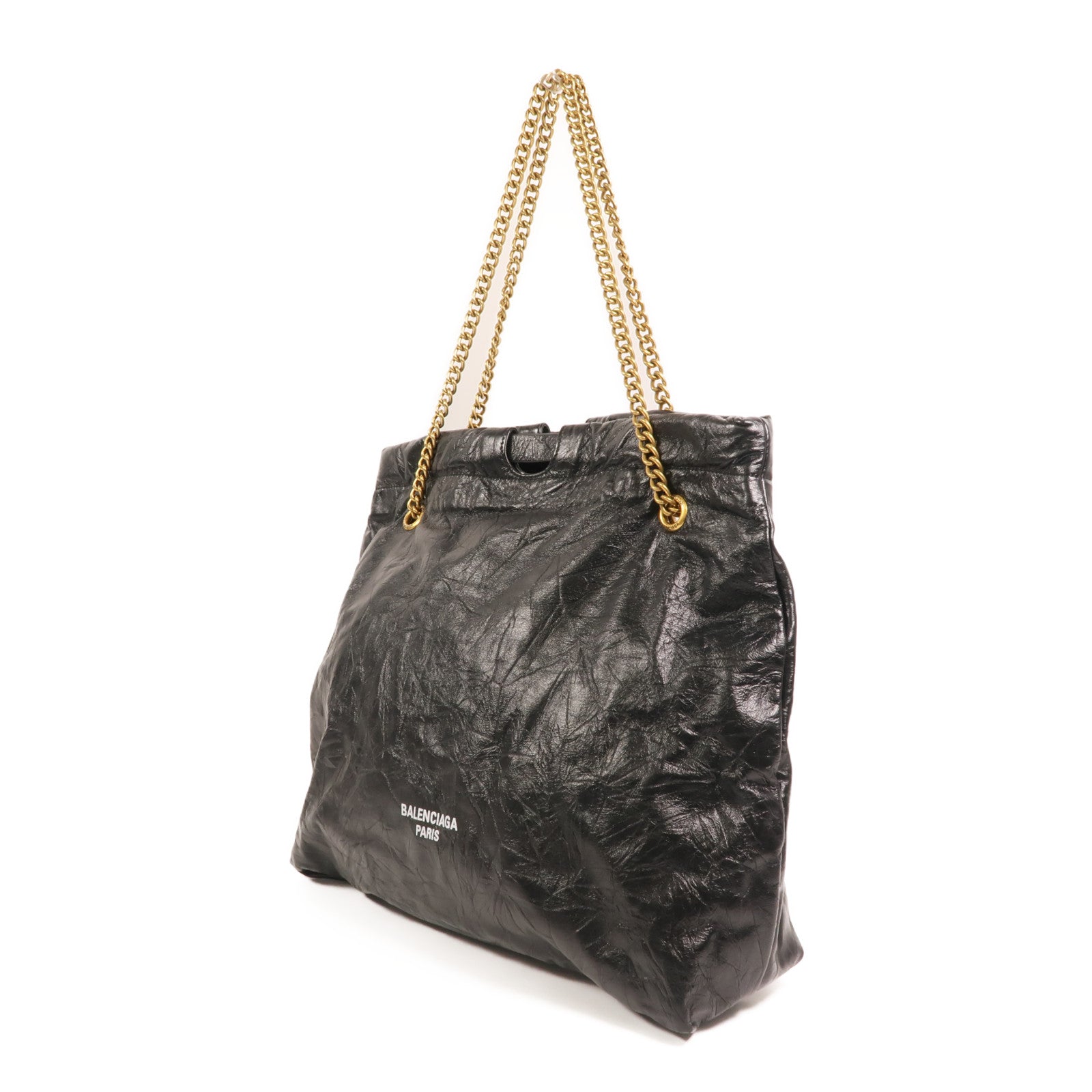 BALENCIAGA 【激減優惠】牛皮皮革Crush Medium金扣鏈帶肩背袋