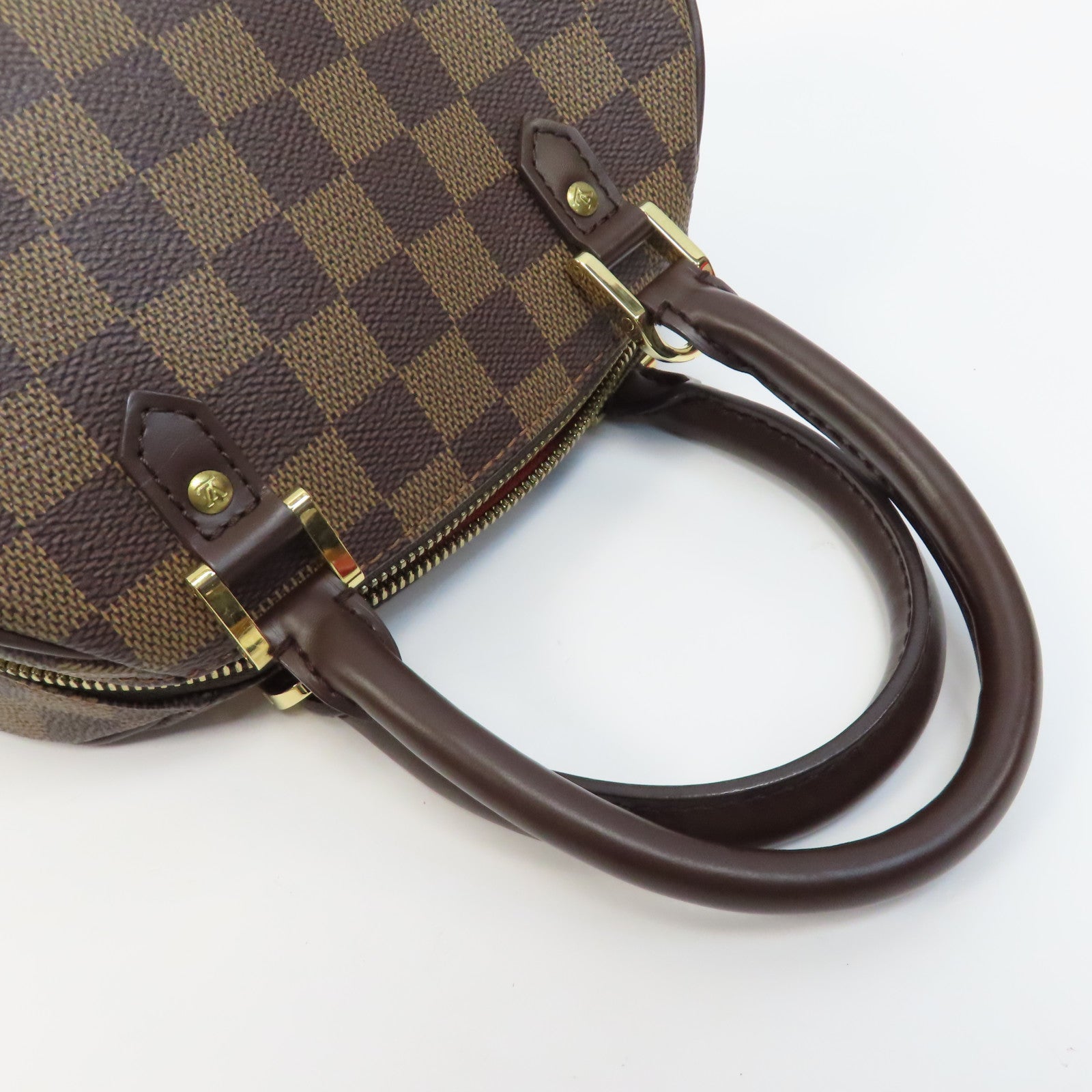 LOUIS VUITTON Damier Rivera Mini金扣手挽袋啡色