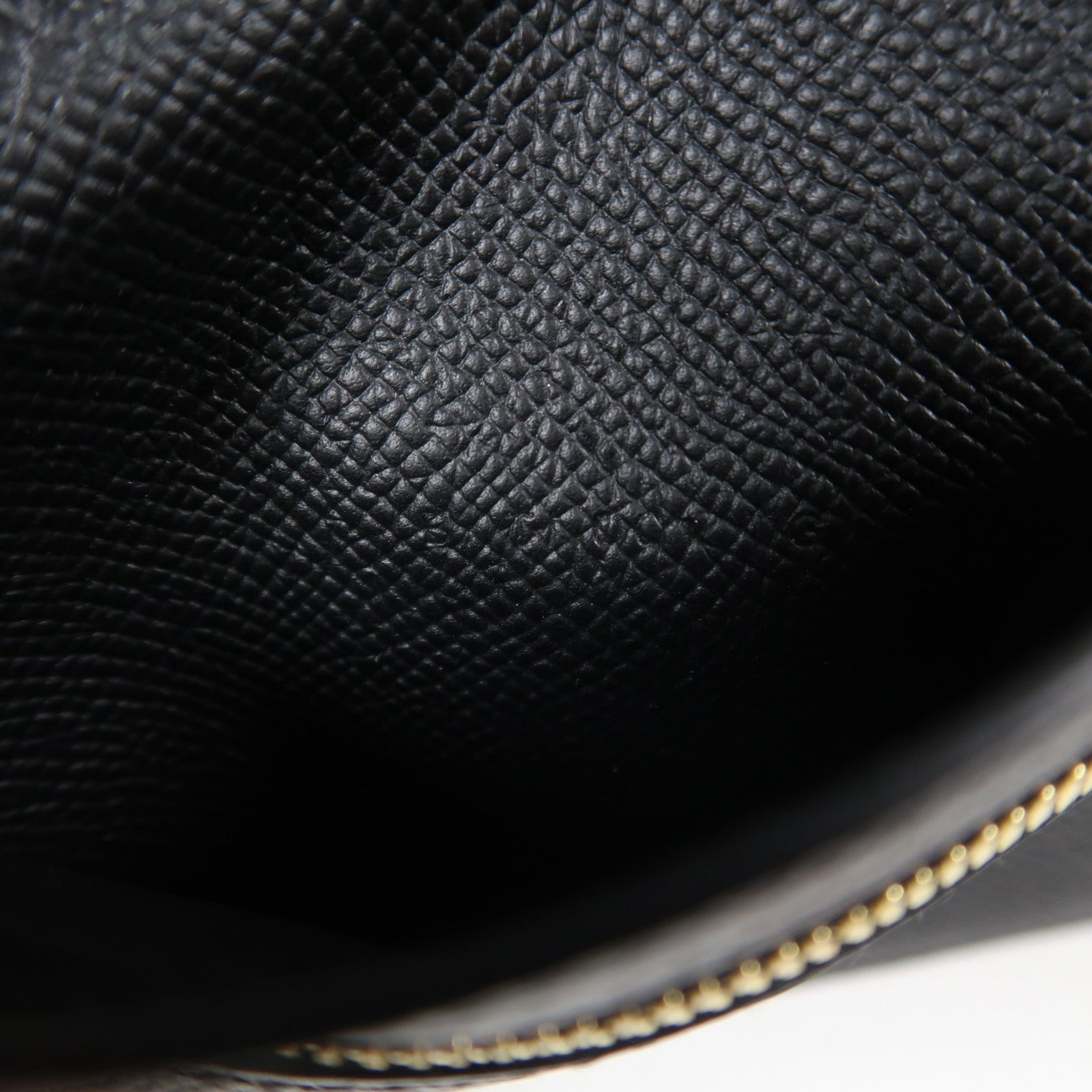 HERMES Epsom Bearn Compact Wallet金扣折疊錢包黑色