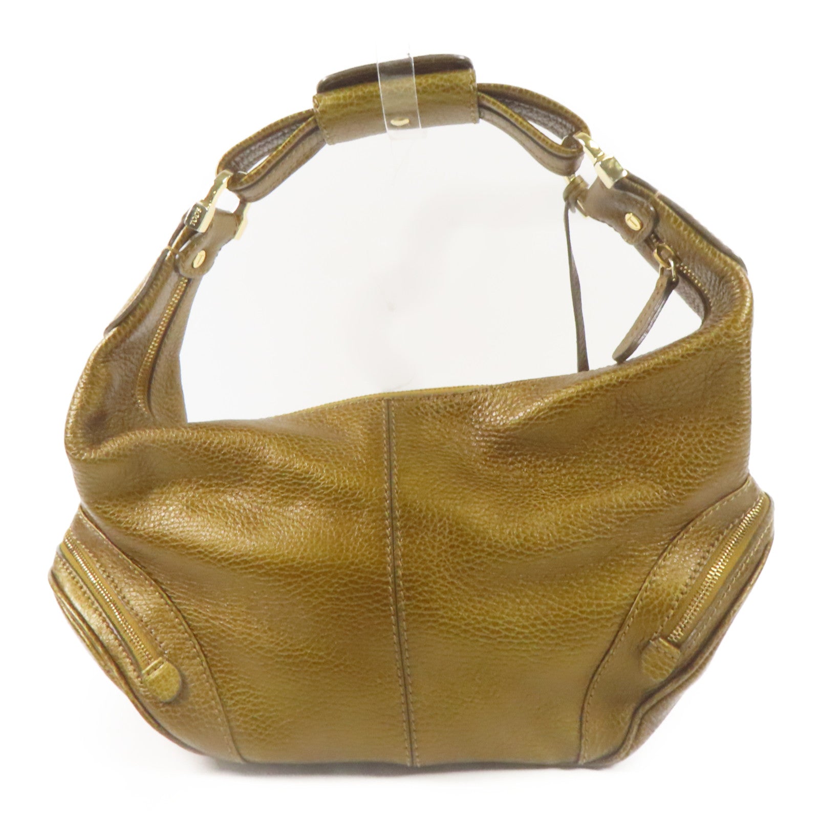 TOD'S 牛皮皮革Shoulder Bag金扣肩背袋金色