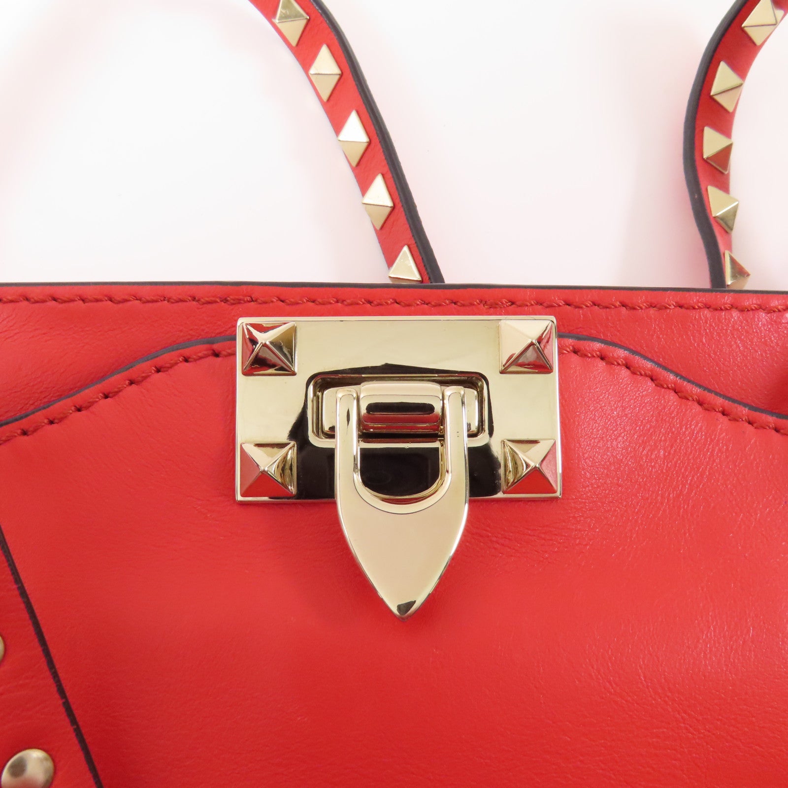 Valentino 牛皮皮革2way Shoulder Bag金扣手挽肩背兩用袋