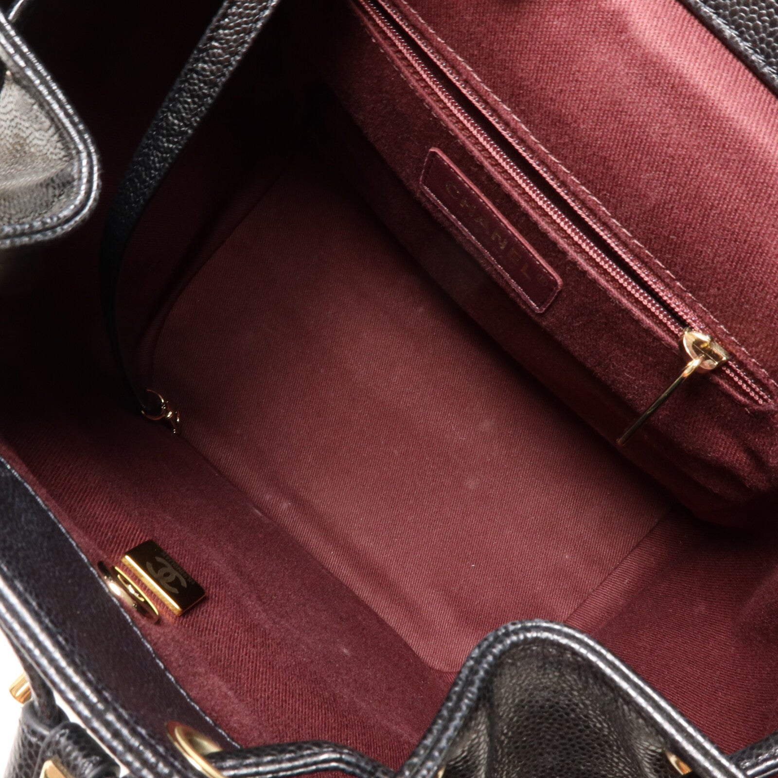 CHANEL 牛皮皮革Affinity Backpack鏈帶背包