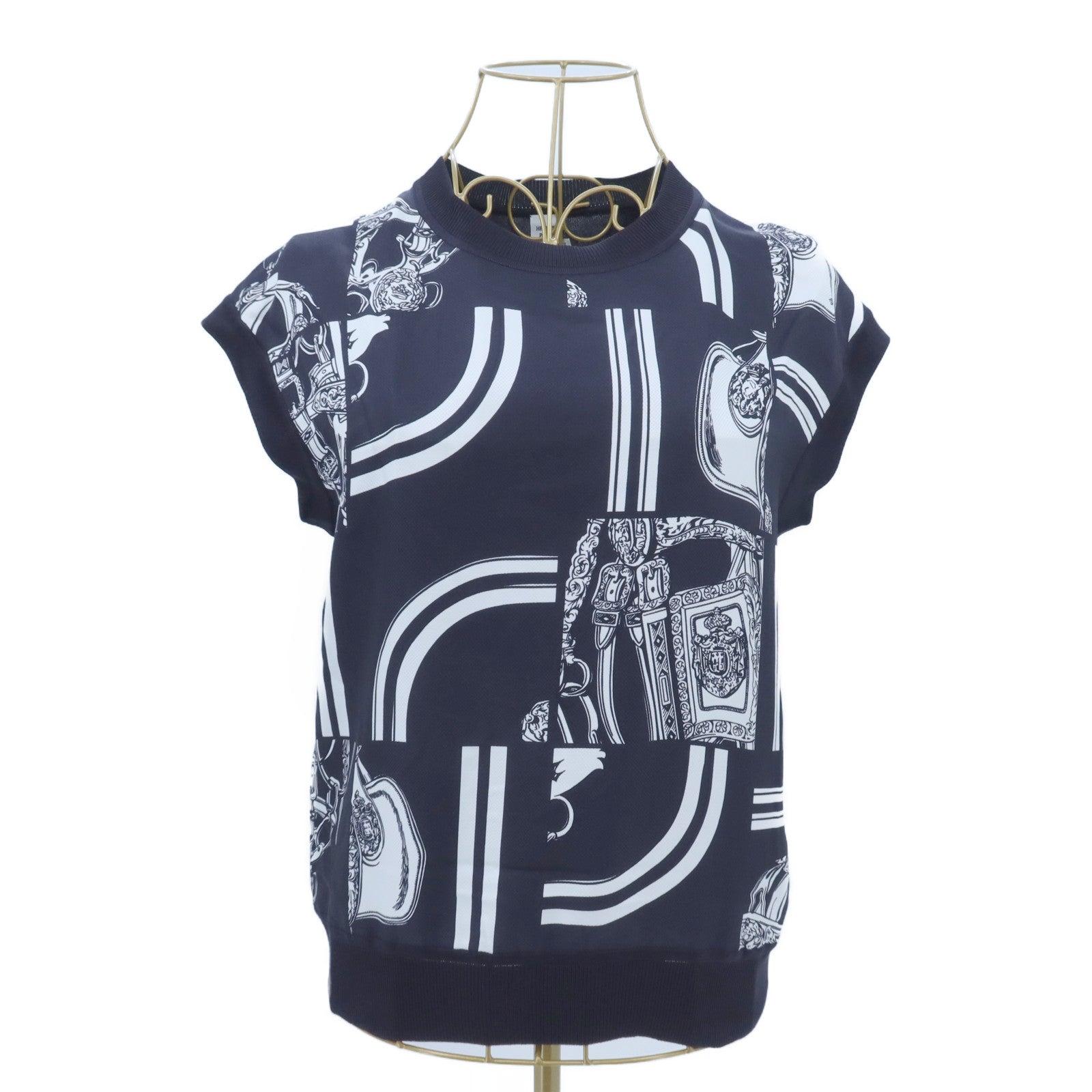 HERMES Cotton/Acrylic En Desordre Finesse上衣
