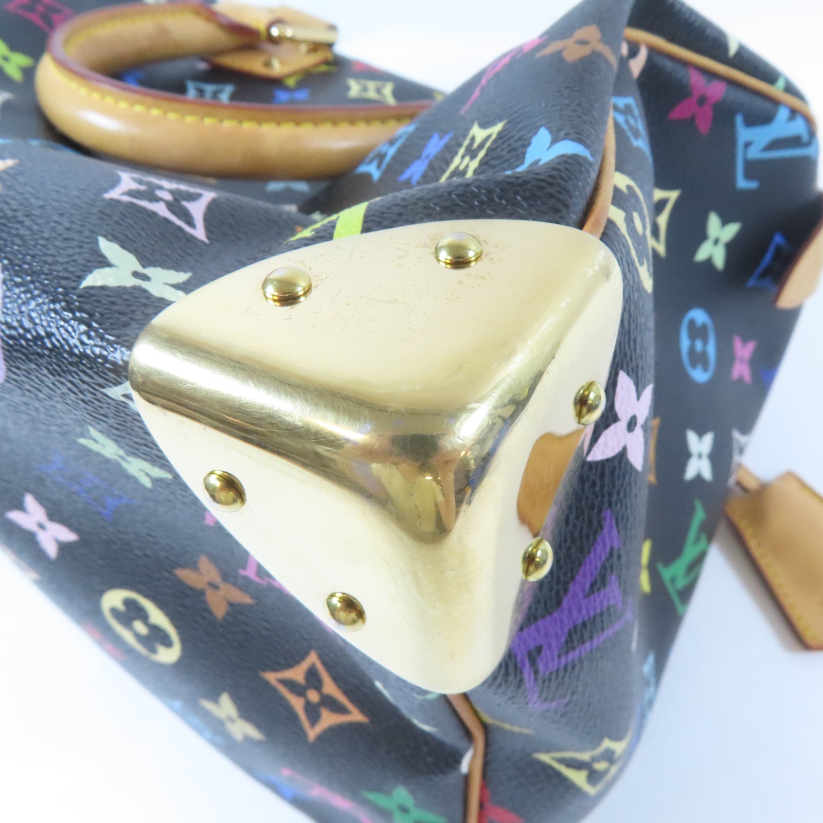 LOUIS VUITTON Monogram Multicolore Speedy 30金扣手挽袋黑色