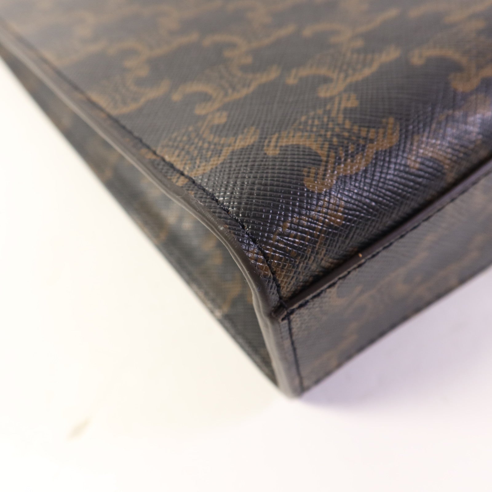 CELINE 塗層帆布Triomphe Cabas Tote Bag金扣手挽肩背兩用袋