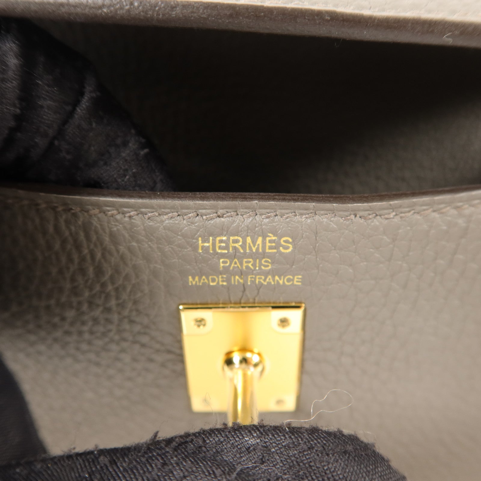 HERMES Togo皮革Kelly 25手挽肩背兩用袋Etain