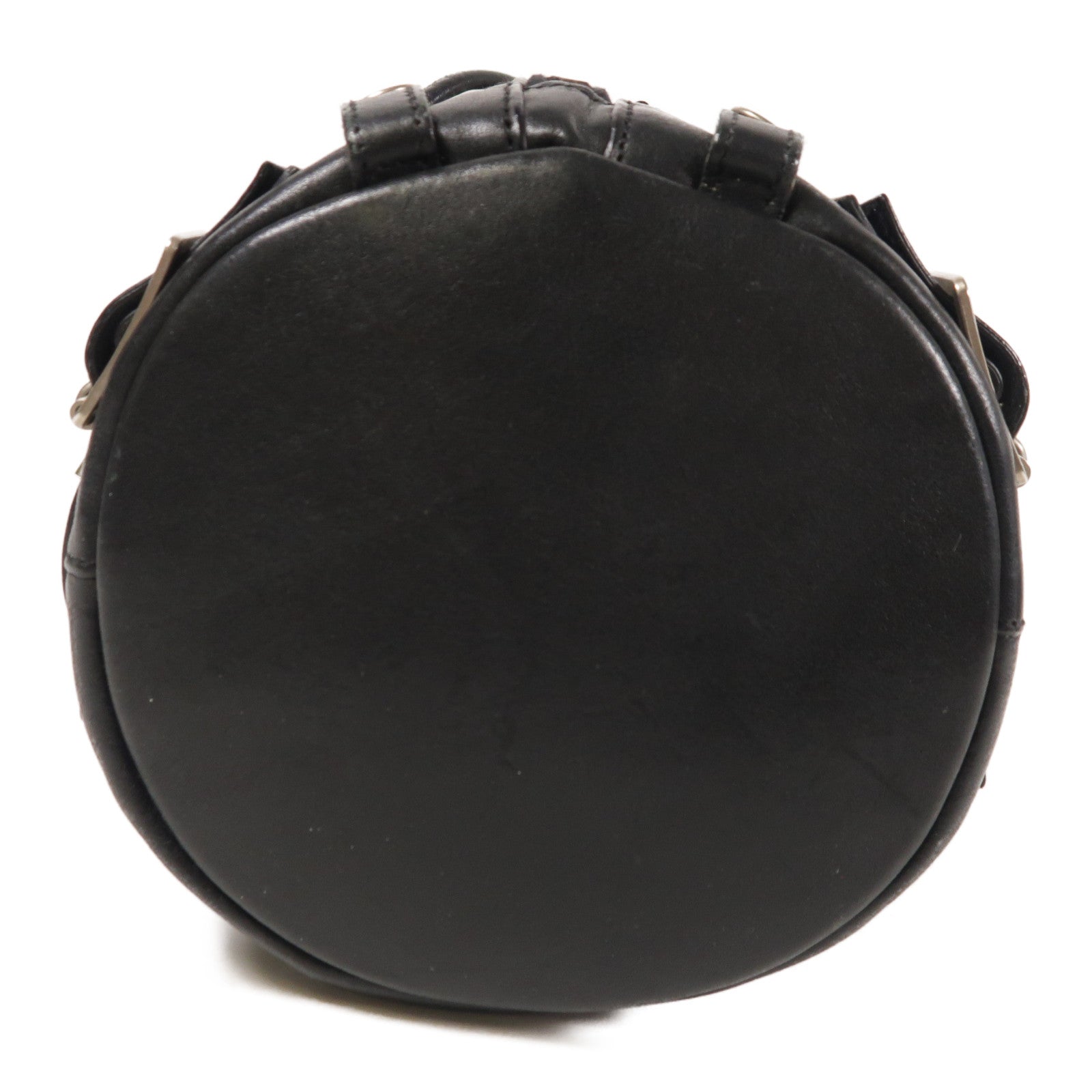 SAINT LAURENT 牛皮皮革Rider Bucket Bag銀扣肩背袋