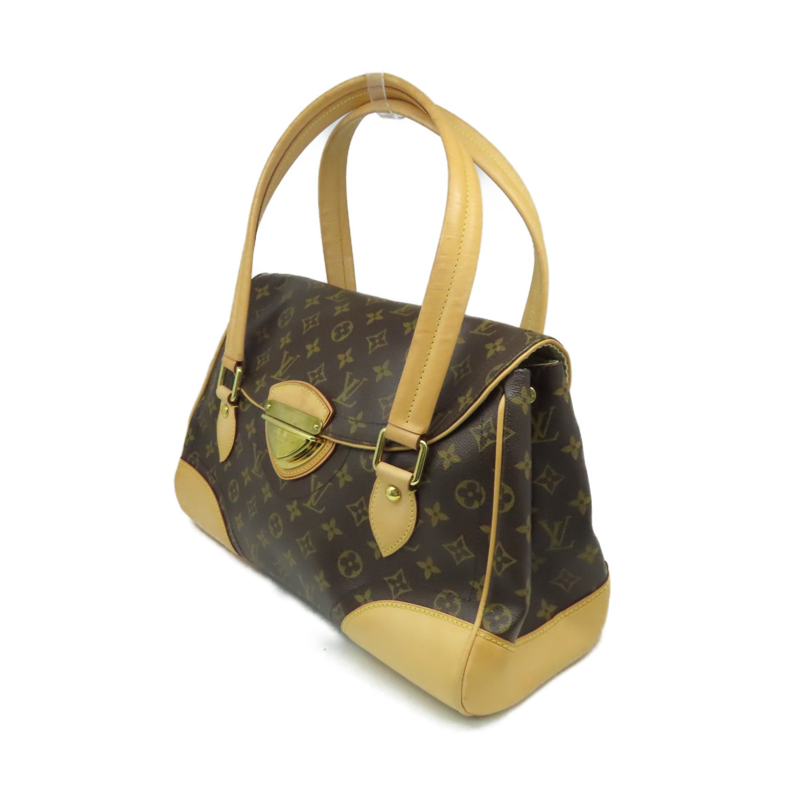 LOUIS VUITTON 【激減優惠】Monogram Beverly MM Shoulder Bag金扣肩背袋啡色