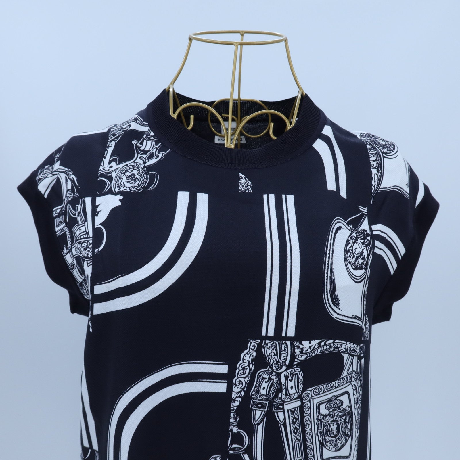 HERMES Cotton/Acrylic En Desordre Finesse上衣