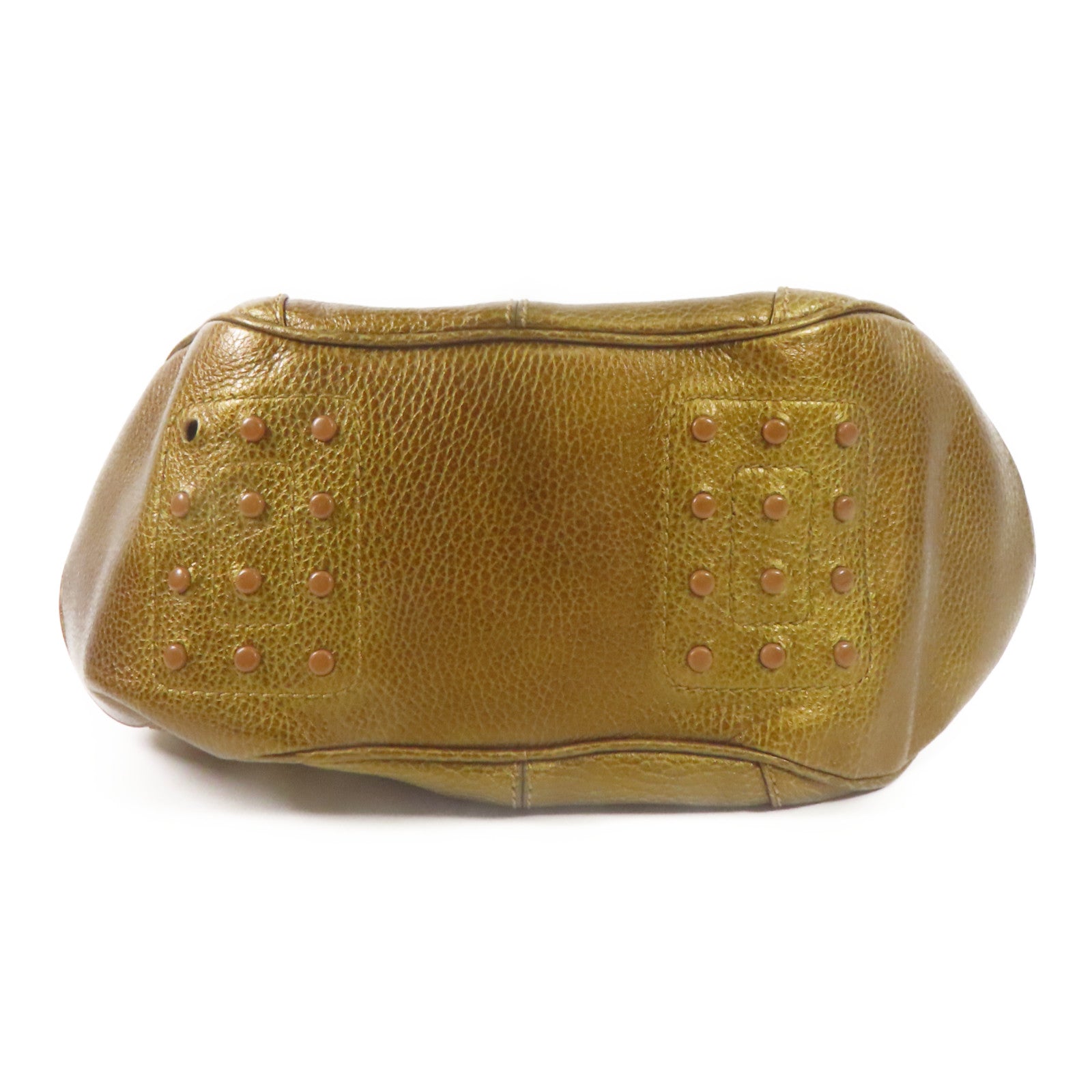 TOD'S 牛皮皮革Shoulder Bag金扣肩背袋金色