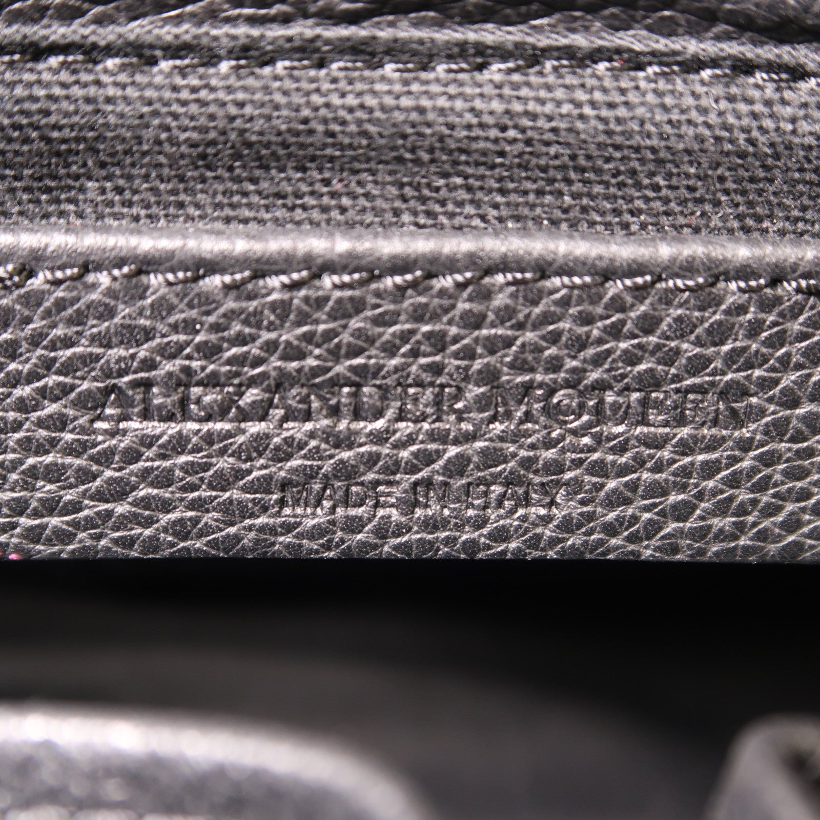 SELECTION 牛皮皮革Alexander Mcqueen Hand Bag金扣手挽肩背兩用袋黑色