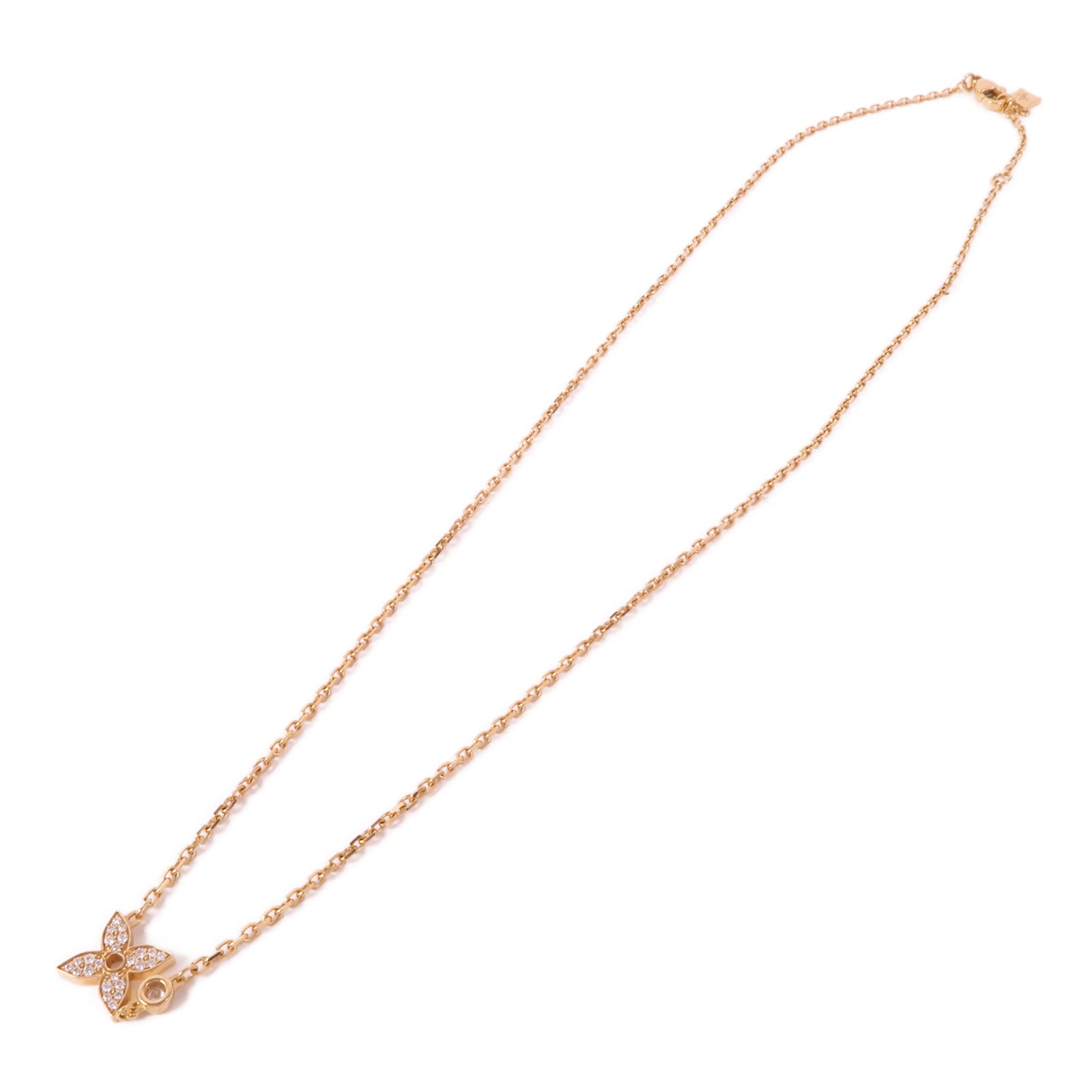 LOUIS VUITTON 18K玫瑰金Idylle Blossom Pendant鑽石項鍊