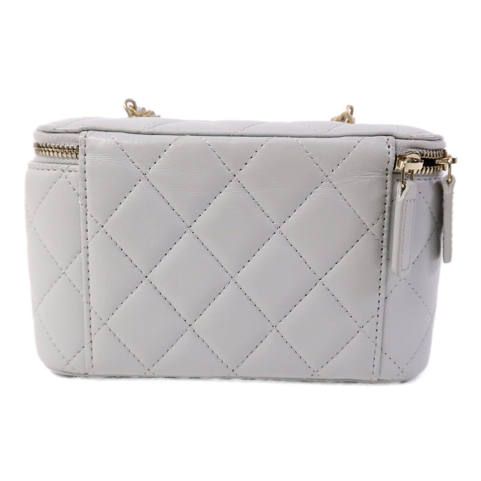 CHANEL 羊皮皮革Vanity Case鏈帶肩背袋