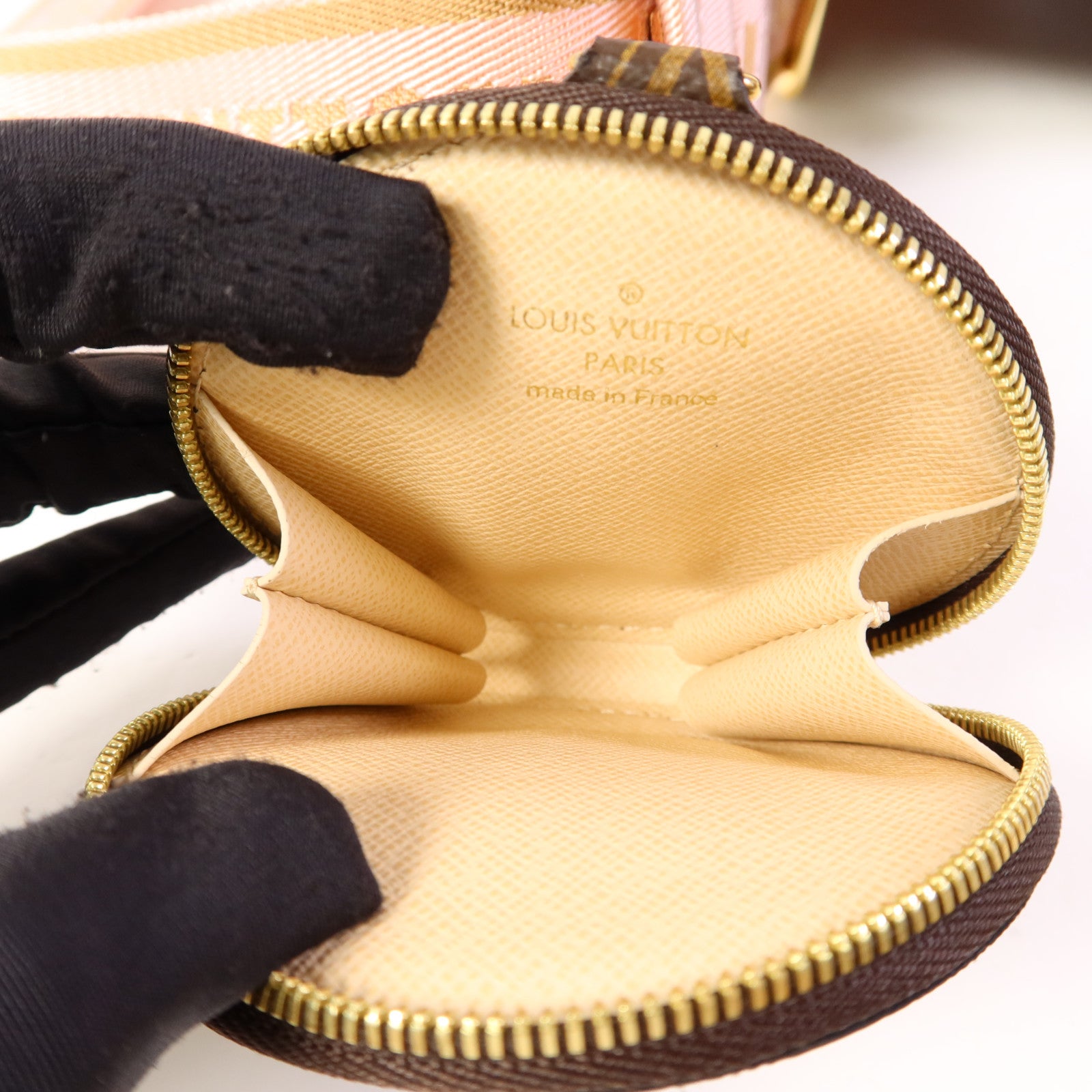 LOUIS VUITTON Monogram Multi Pochette Accessoires金扣手挽肩背兩用袋棕色