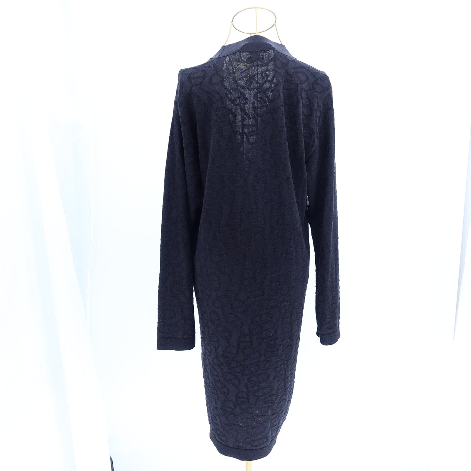 HERMES Silk/Cotton Naoussa Chaine D'ancre Long Cardigan針織