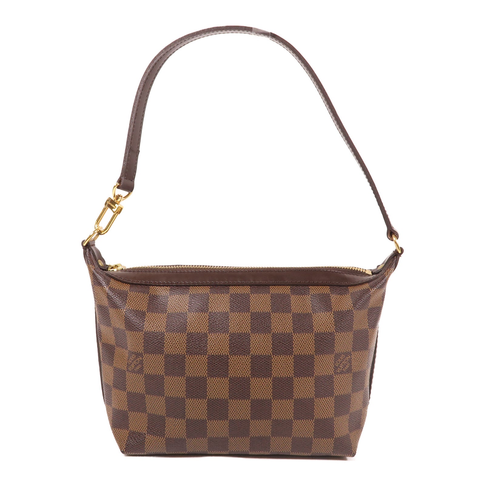 LOUIS VUITTON Damier Illovo PM金扣肩背袋棕色