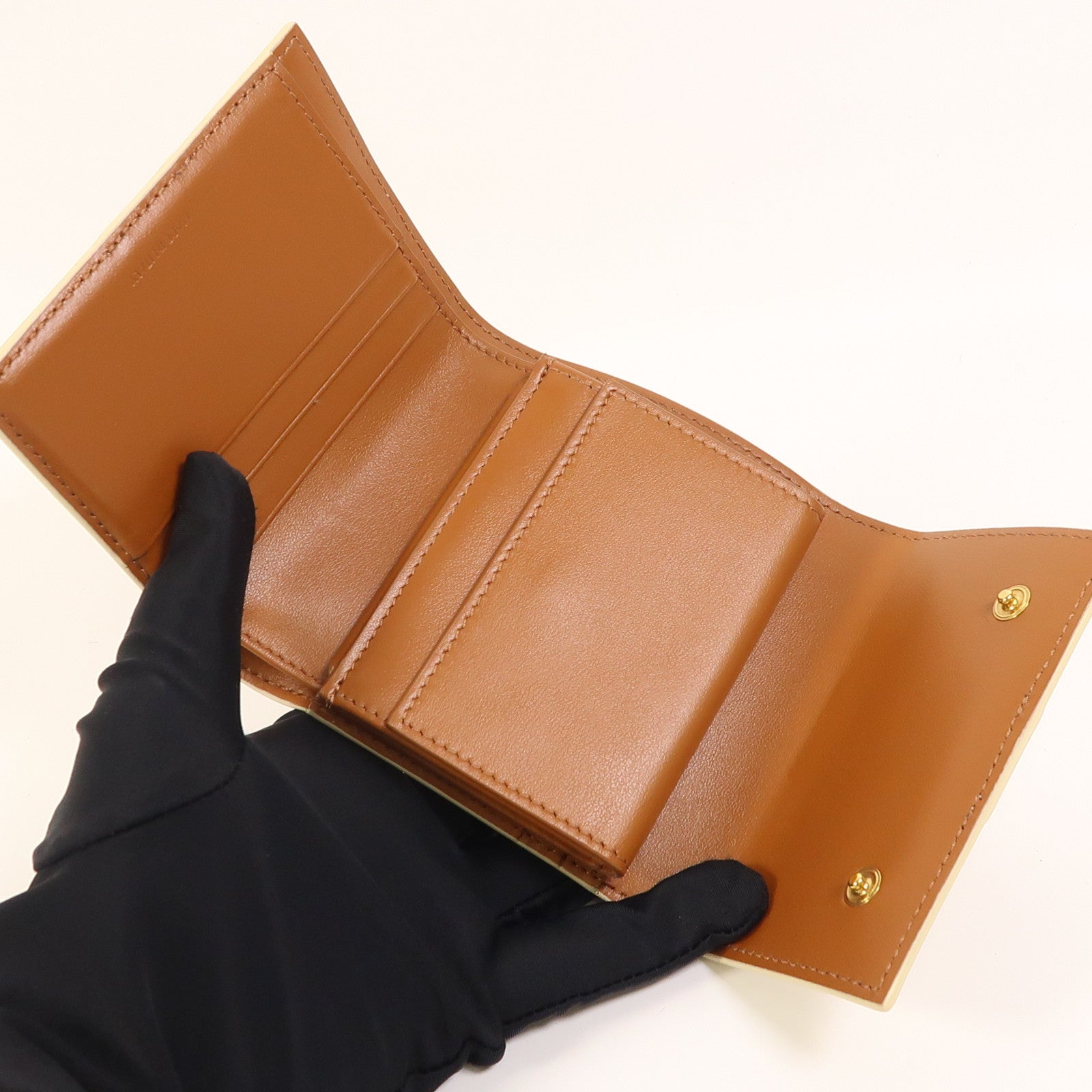 CELINE 塗層帆布Wallet金扣錢包