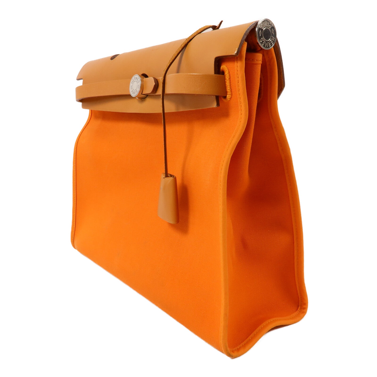 HERMES 帆布Herbag PM手挽肩背兩用袋Orange