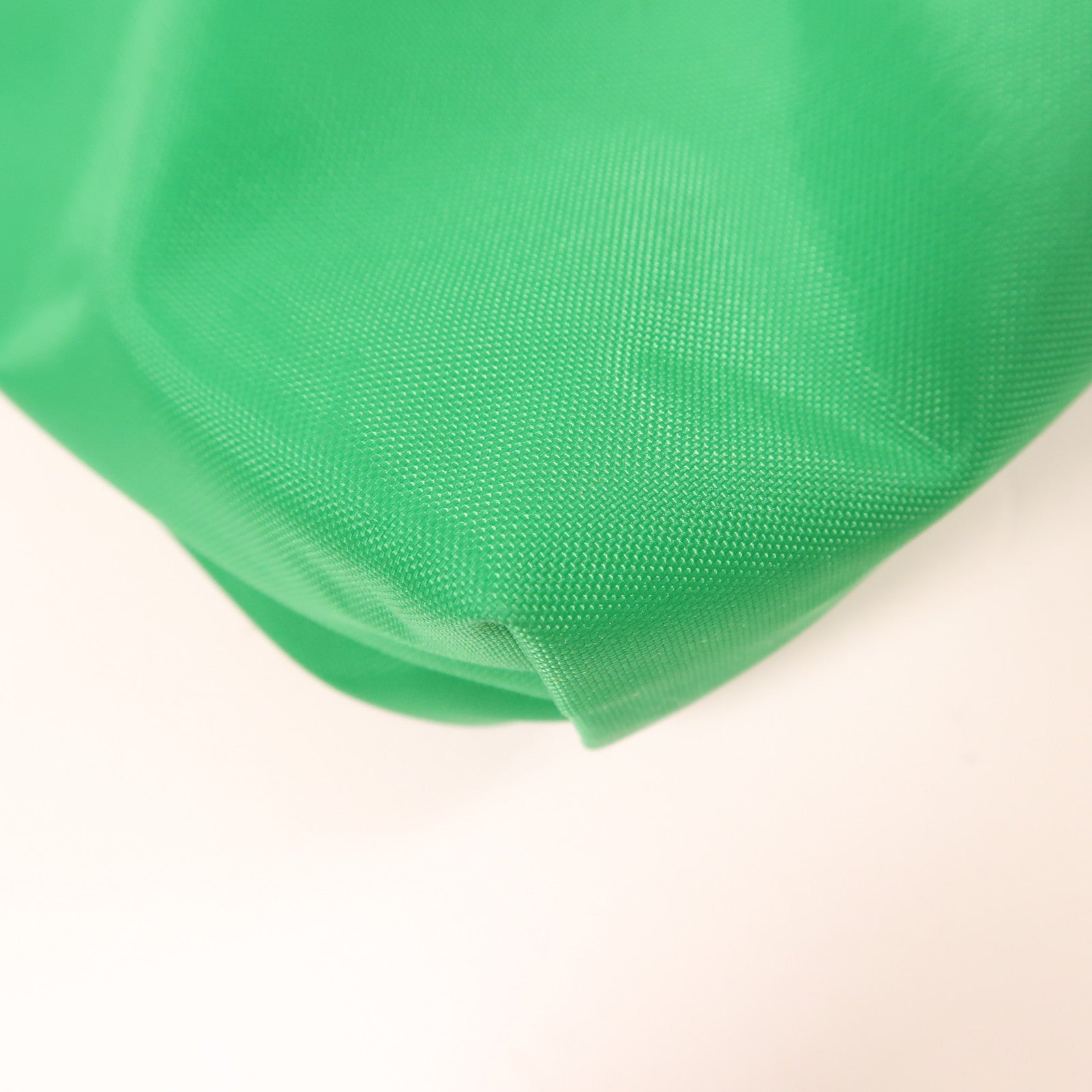 Longchamp 尼龍Le Pliage Mini金扣手挽袋綠色/棕色