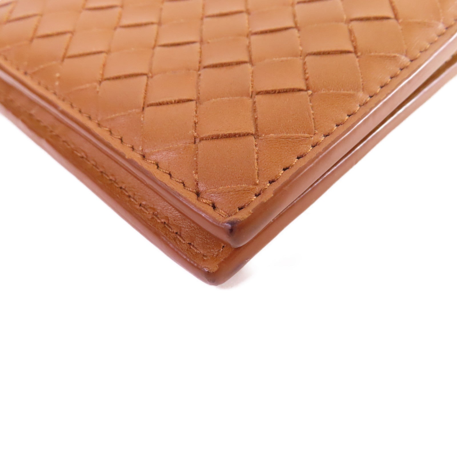 BOTTEGA VENETA 織紋皮革Short Wallet短錢包啡色